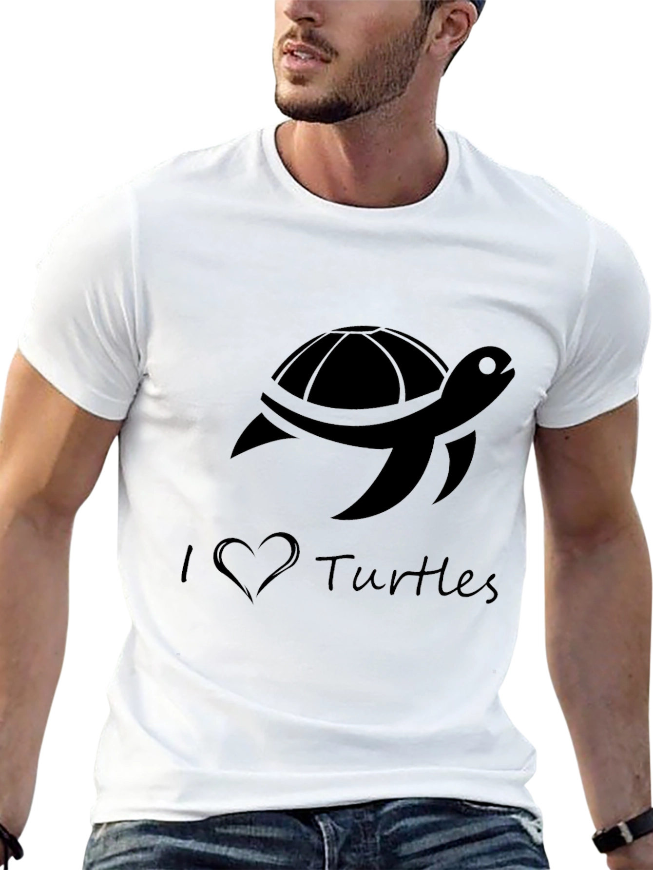 I Love Turtles Graphic Tee - Casual Comfort
