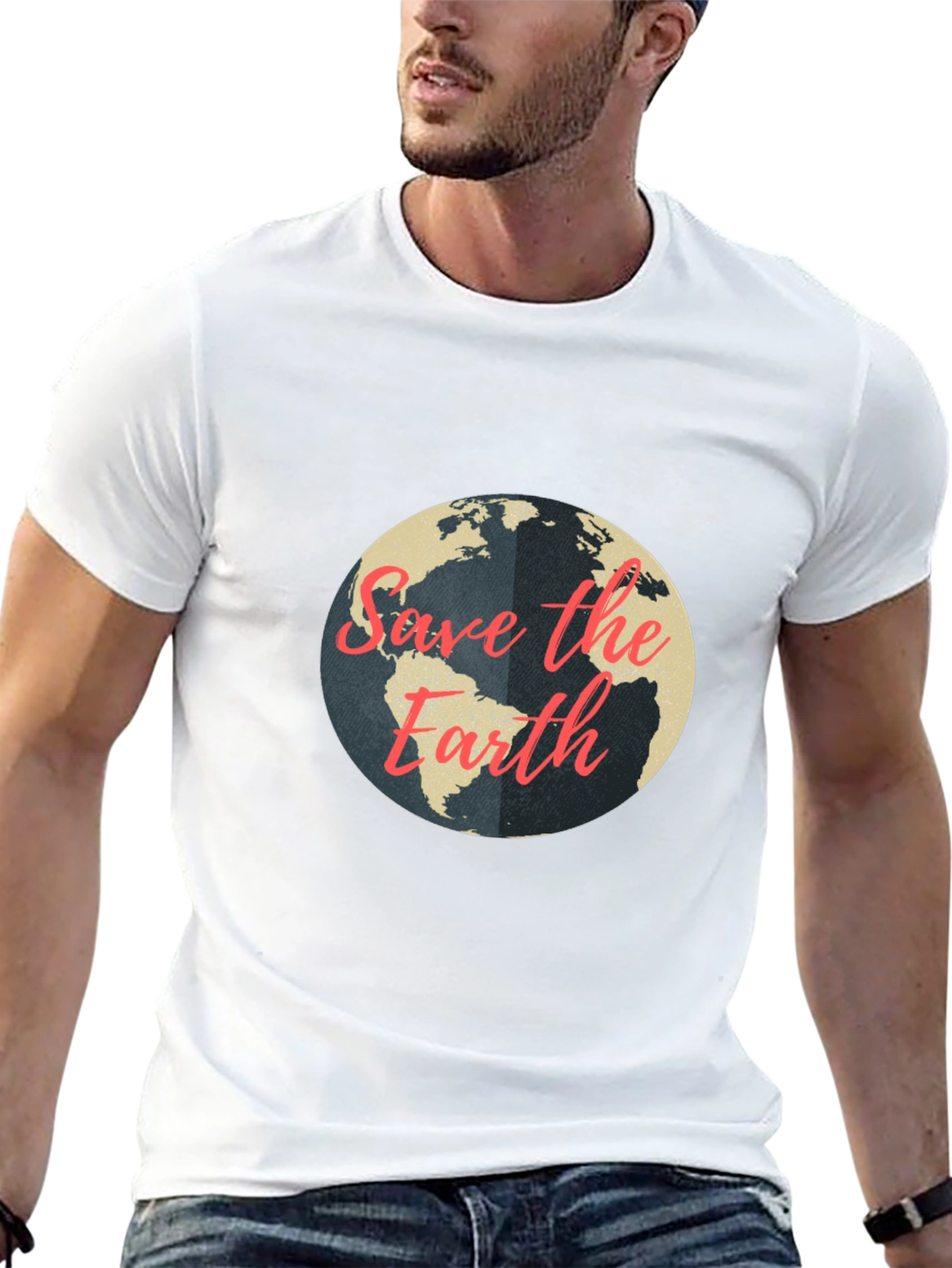 Save the Earth Graphic T-Shirt - Black