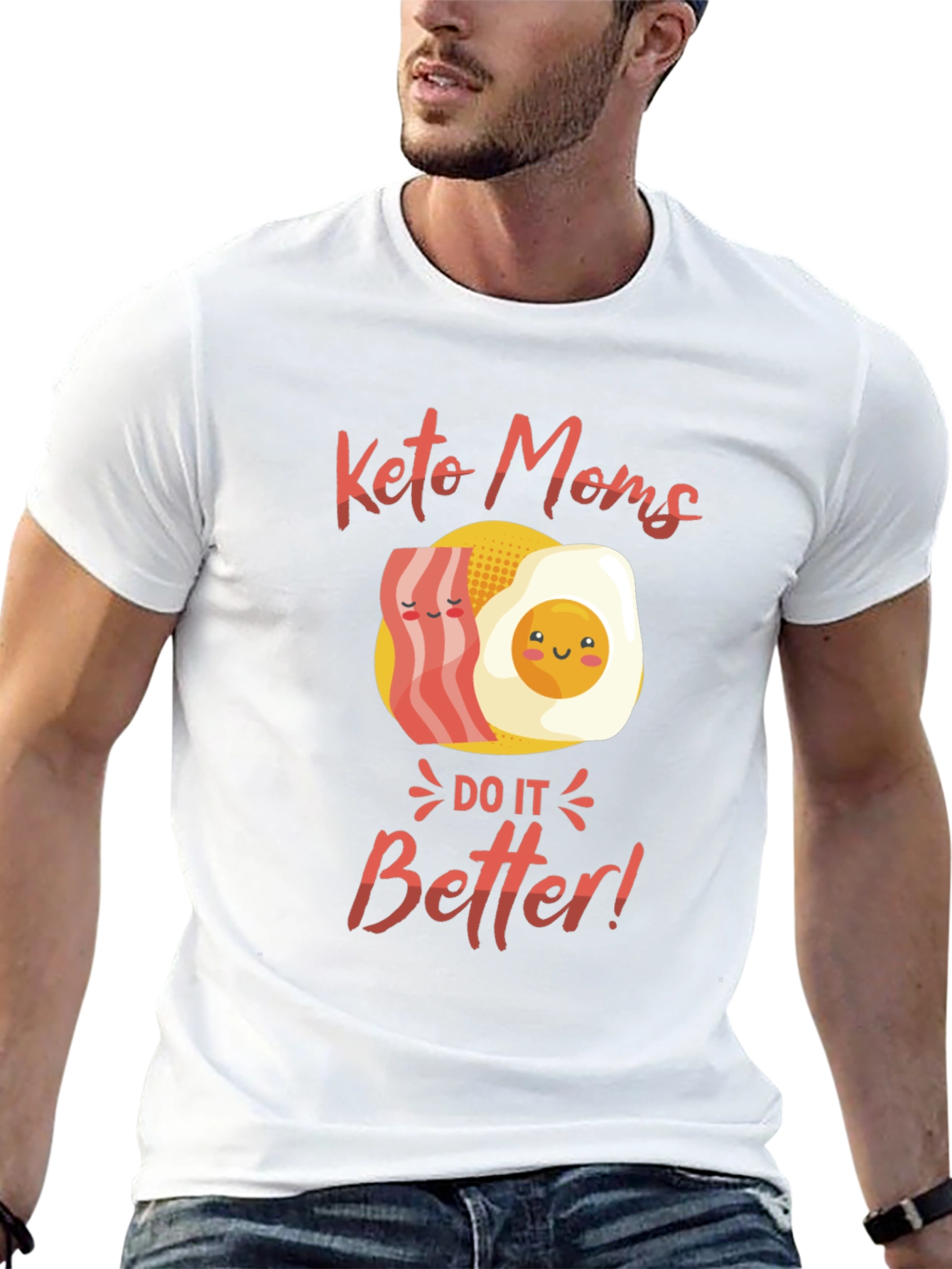 Keto Moms T-Shirt: Bacon & Egg Design
