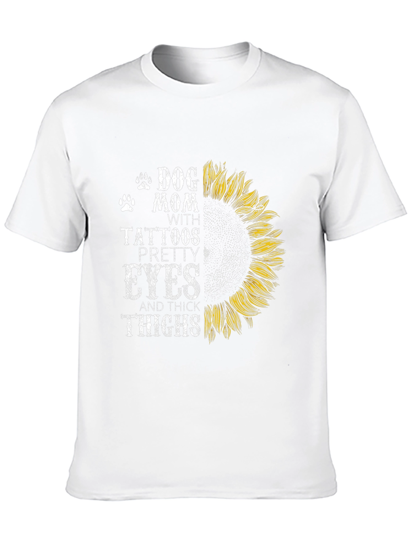 Dog Mom Tattoo Sunflower Graphic T-Shirt