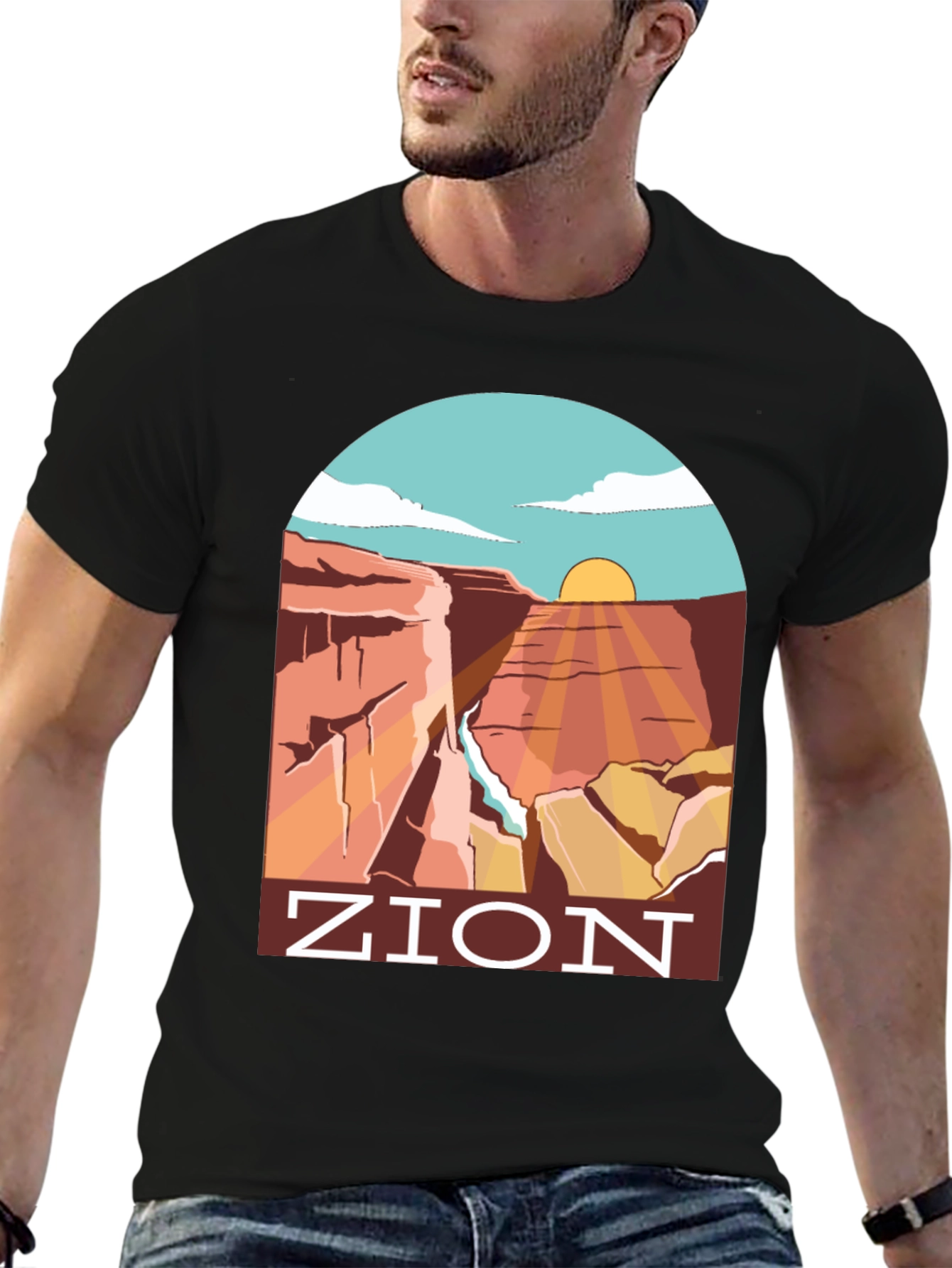 Zion National Park Graphic Tee - Black