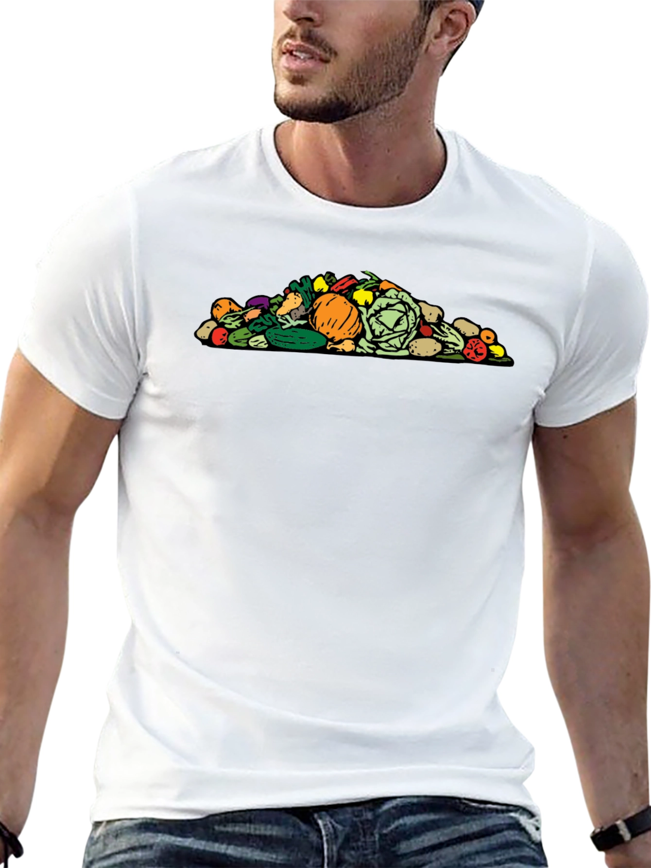 Vegetable Pile Graphic T-Shirt