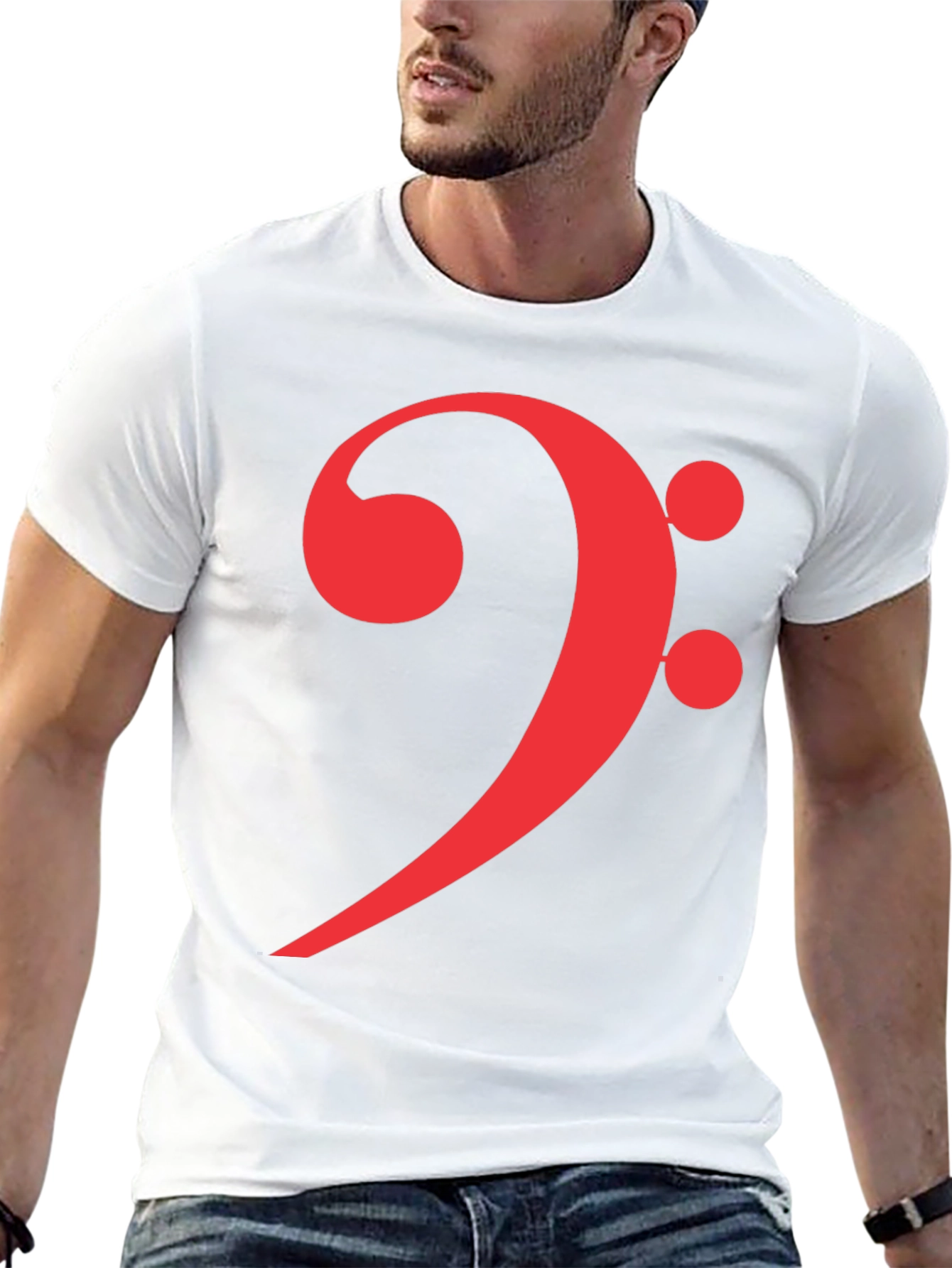 Bass Clef Graphic Tee - Black