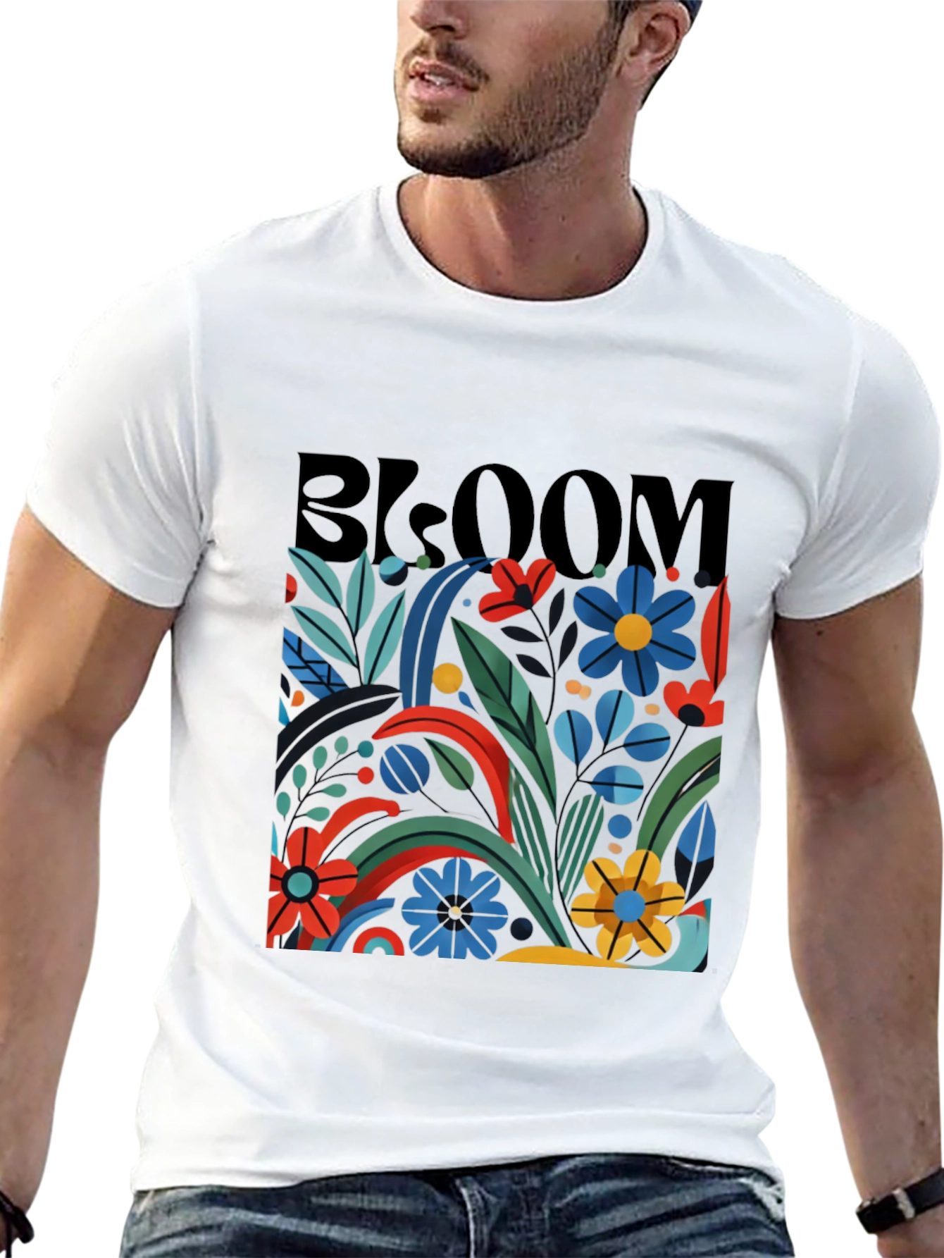 Bloom Graphic Tee - Black Floral T-Shirt