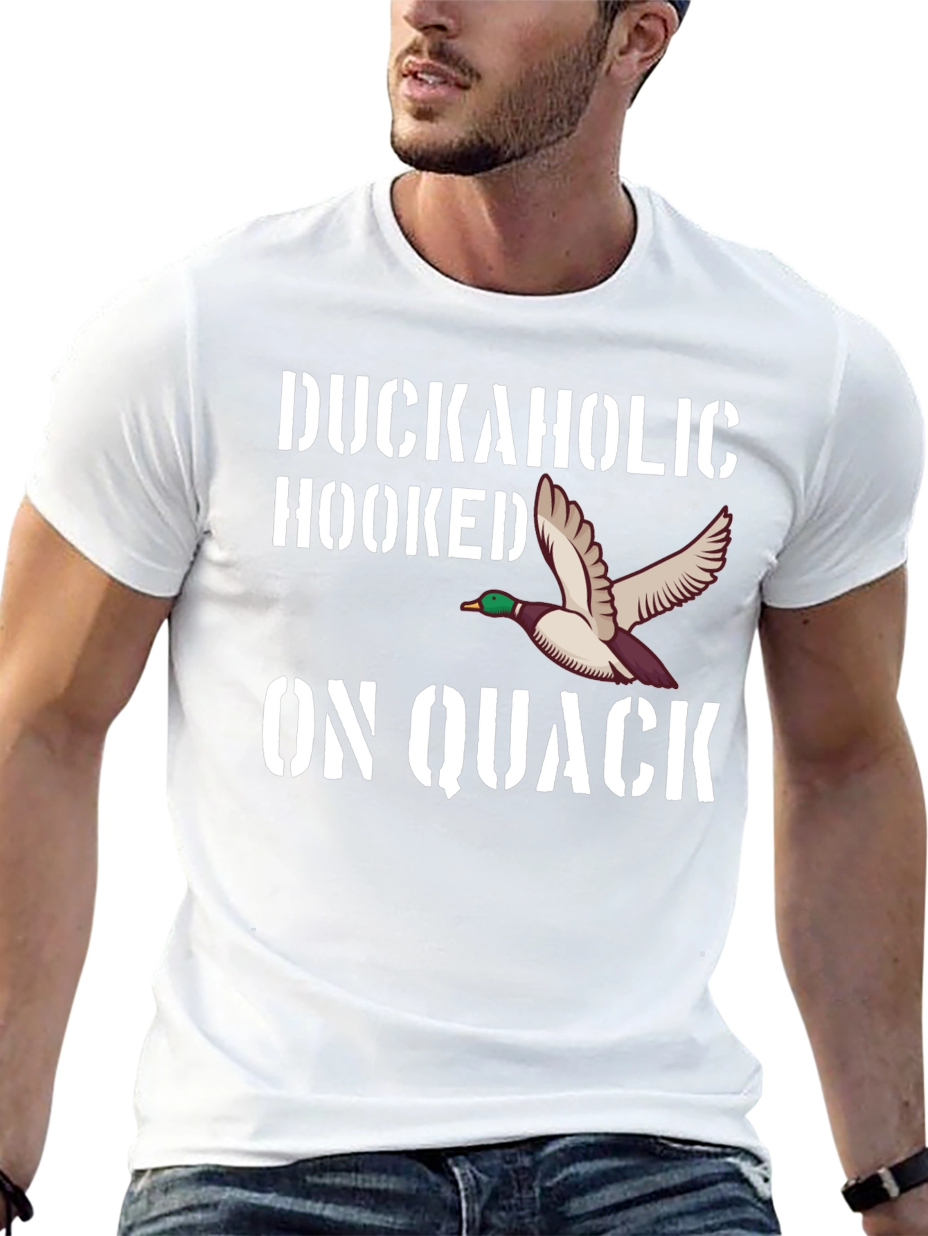 Duckaholic Hooked on Quack Graphic T-Shirt