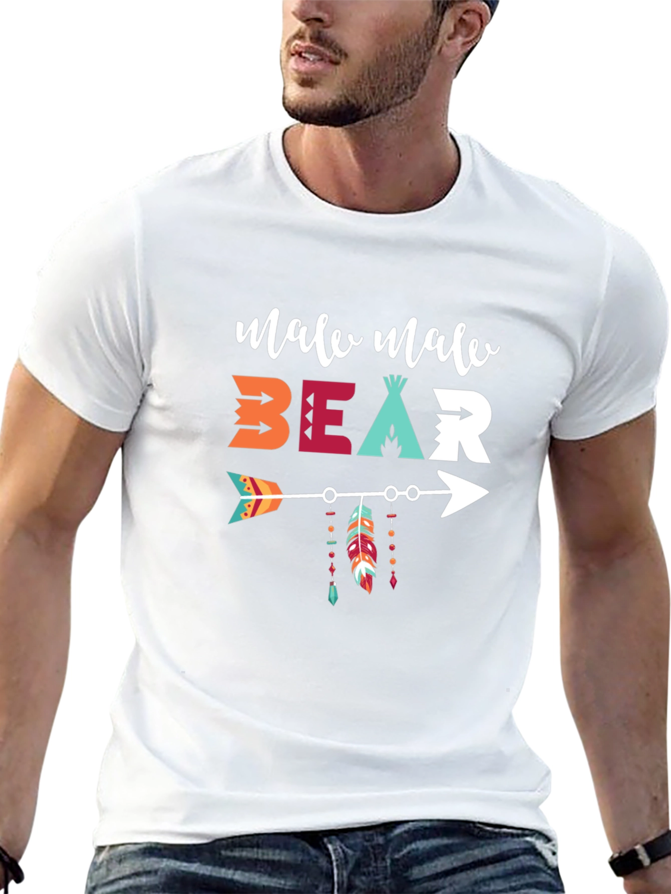 Male Male Bear Arrow T-Shirt