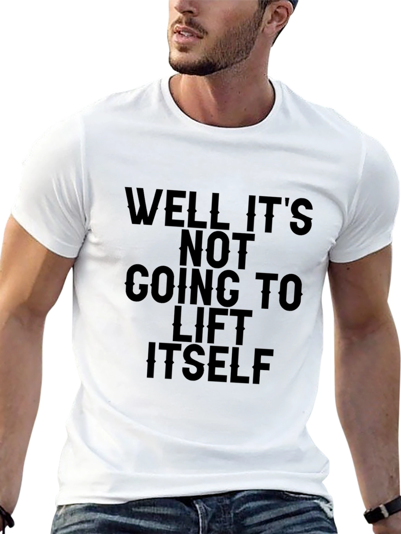 Funny Gym Workout T-Shirt - Lift Itself Slogan