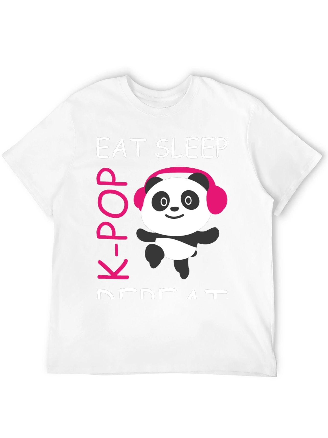 Eat Sleep K-Pop Repeat Panda T-Shirt