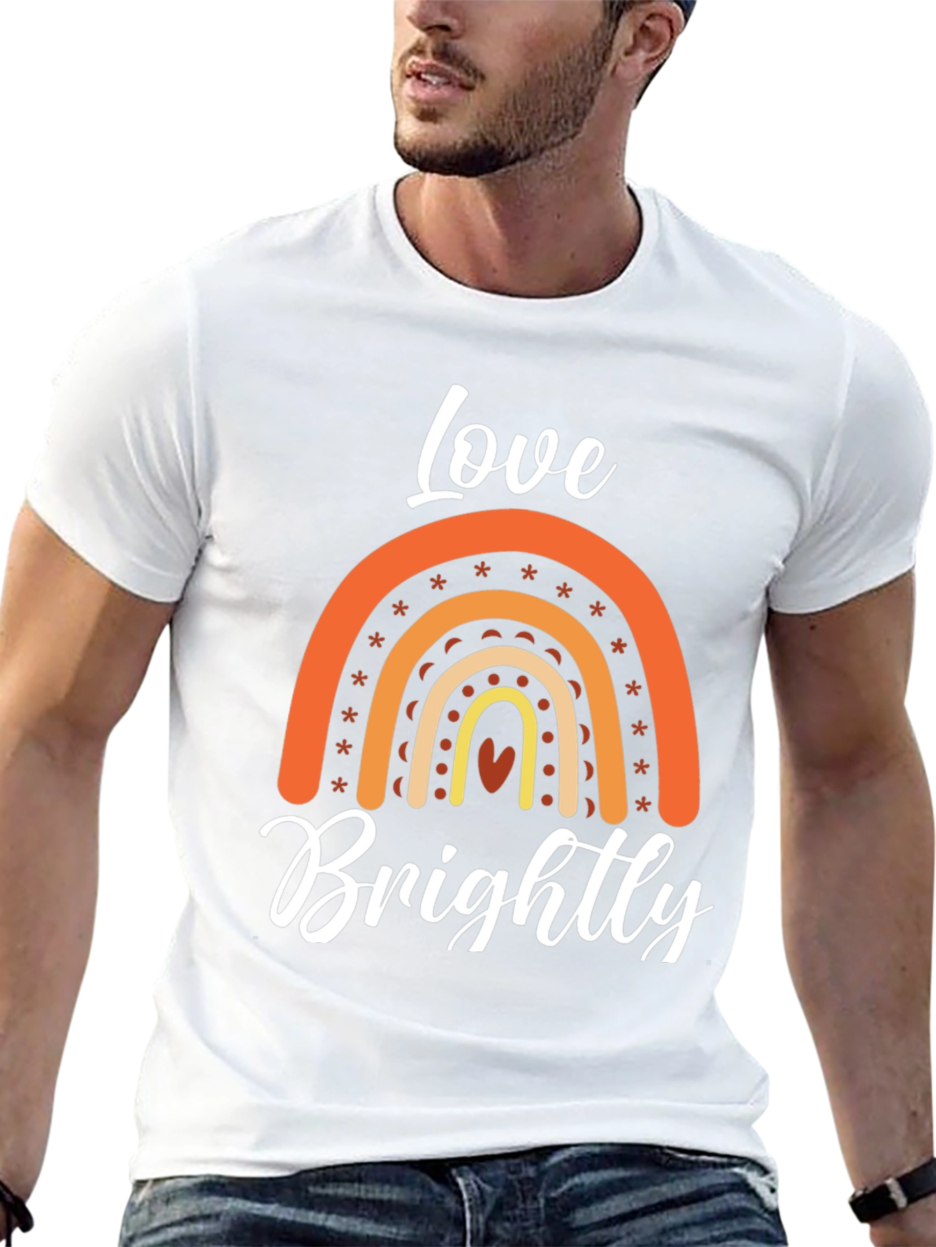 Love Brightly Rainbow Graphic Tee