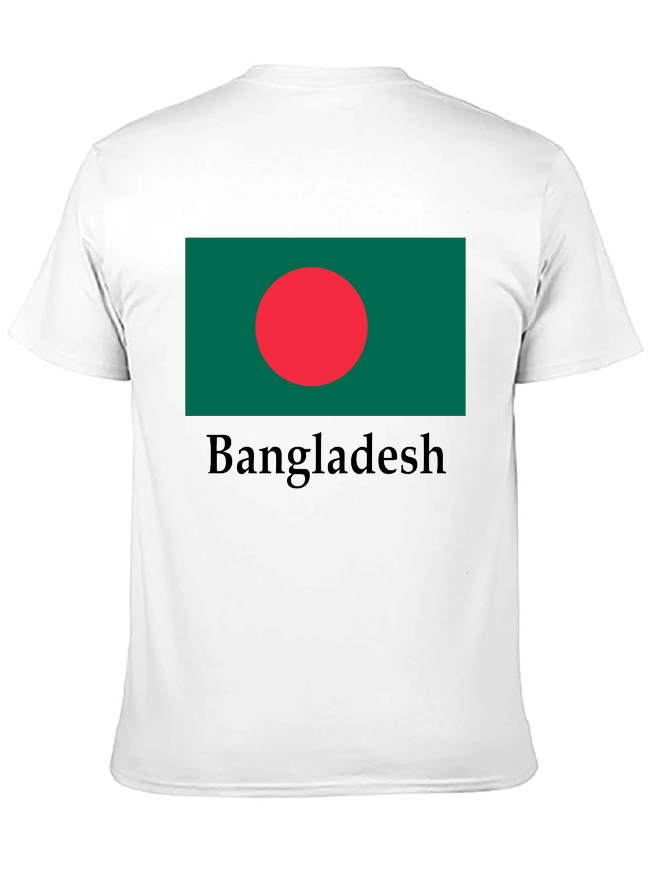 Bangladesh Flag Graphic Tee - Black Cotton T-Shirt