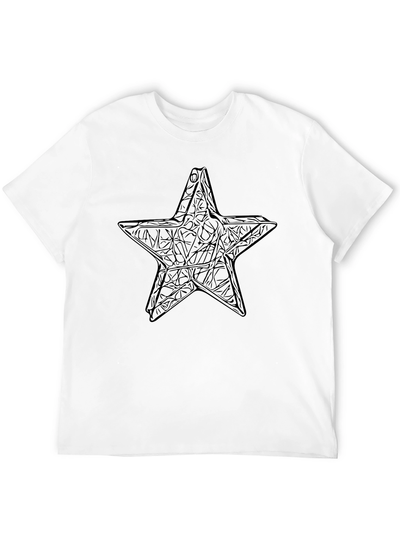 Star Graphic Black T-Shirt - Modern Artistic Design