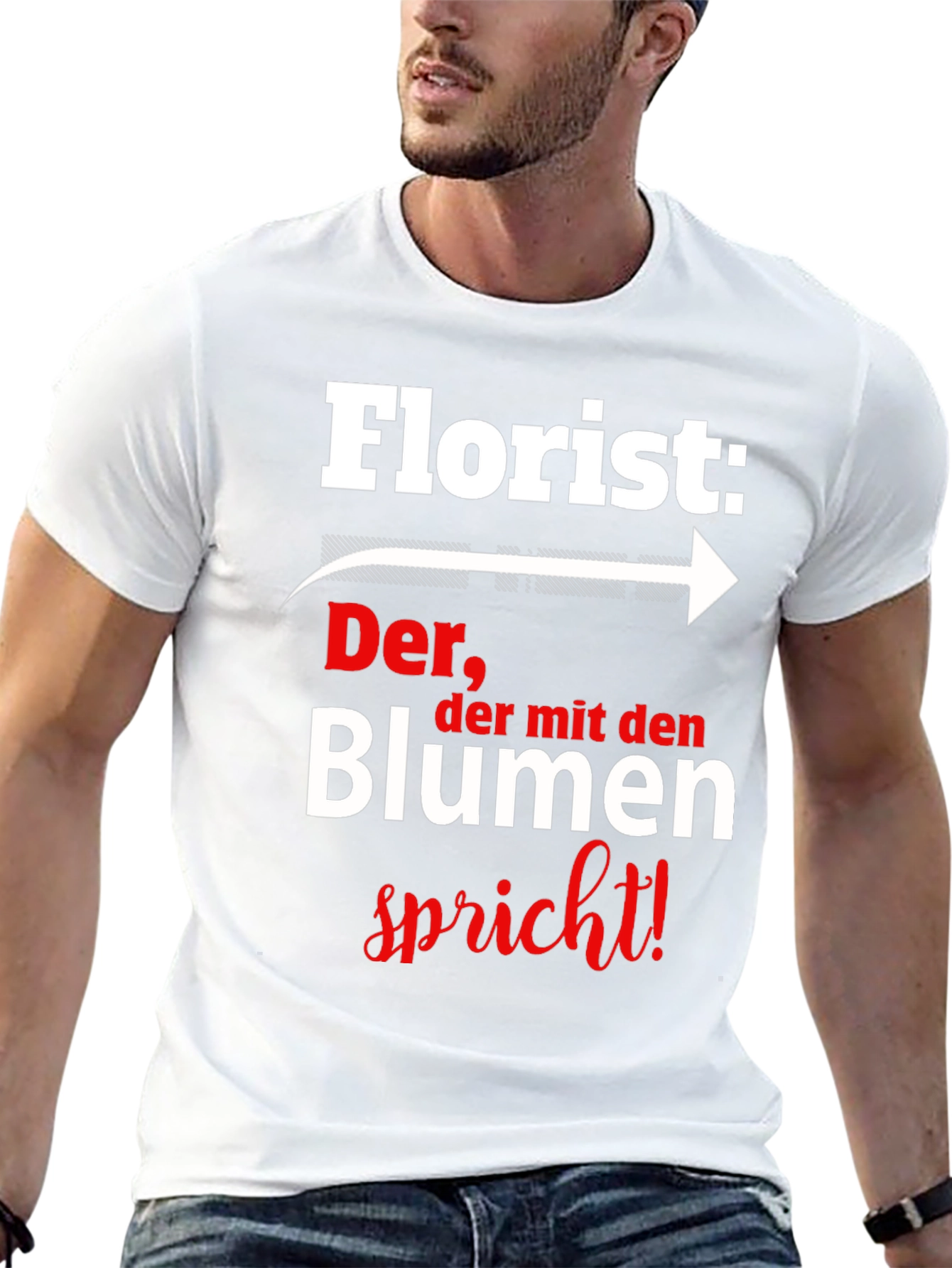 Florist T-Shirt: Der der mit den Blumen spricht!