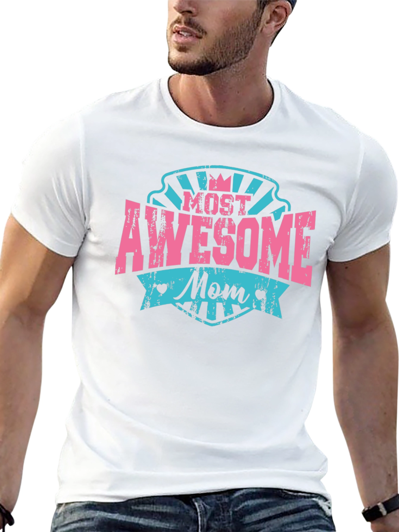 Awesome Mom Black T-Shirt - Mothers Day Gift