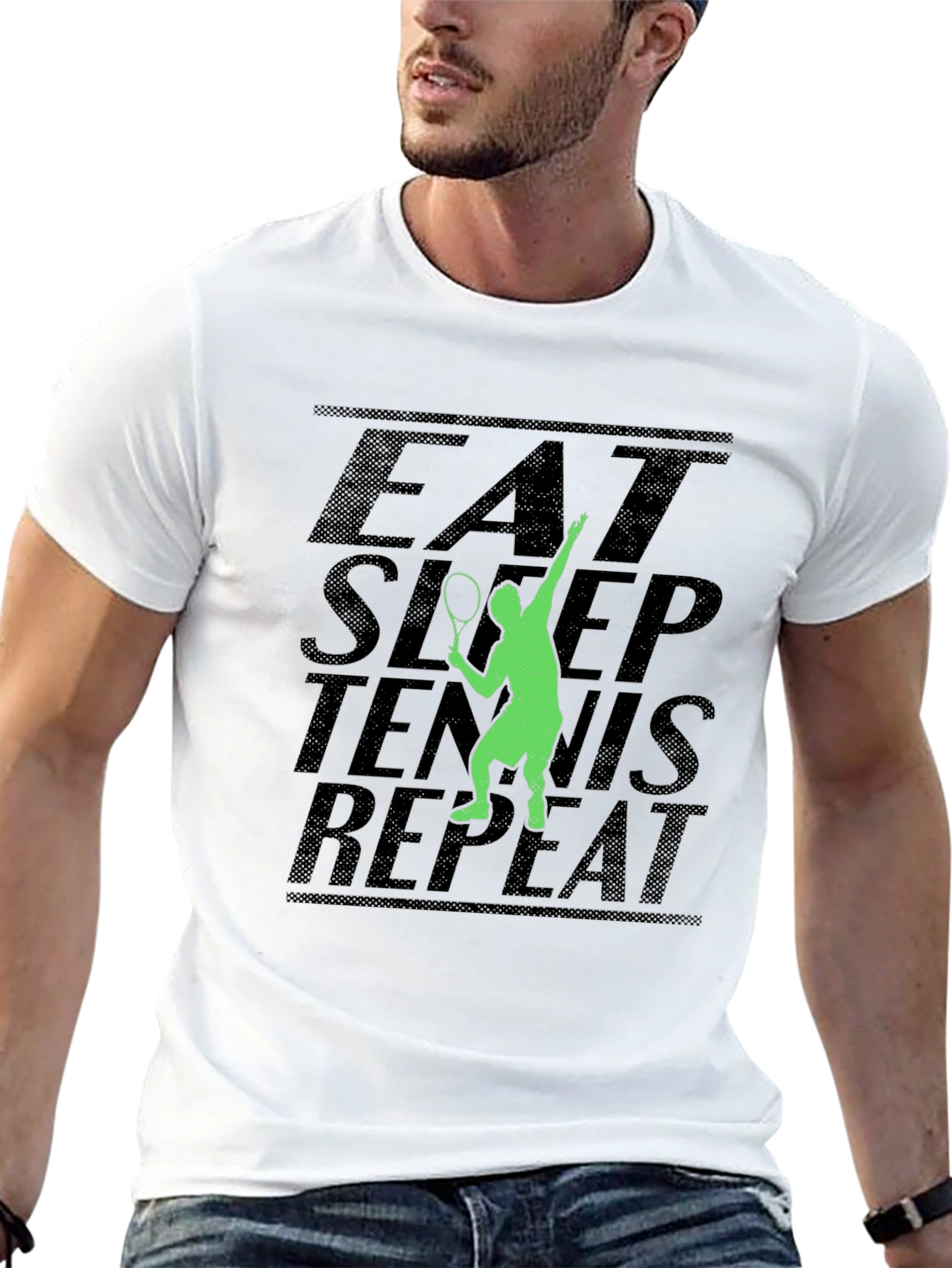 Eat Sleep Tennis Repeat Graphic Tee