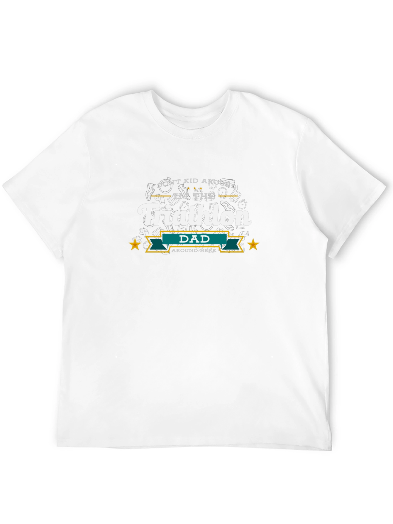 Triathlon Dad Graphic T-Shirt - Sporty Dad Tee