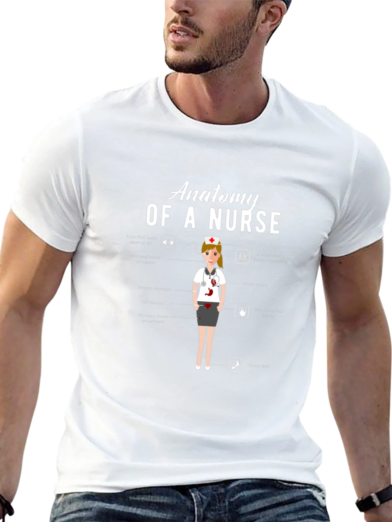 Anatomy of a Nurse T-Shirt Funny Nursing Gift