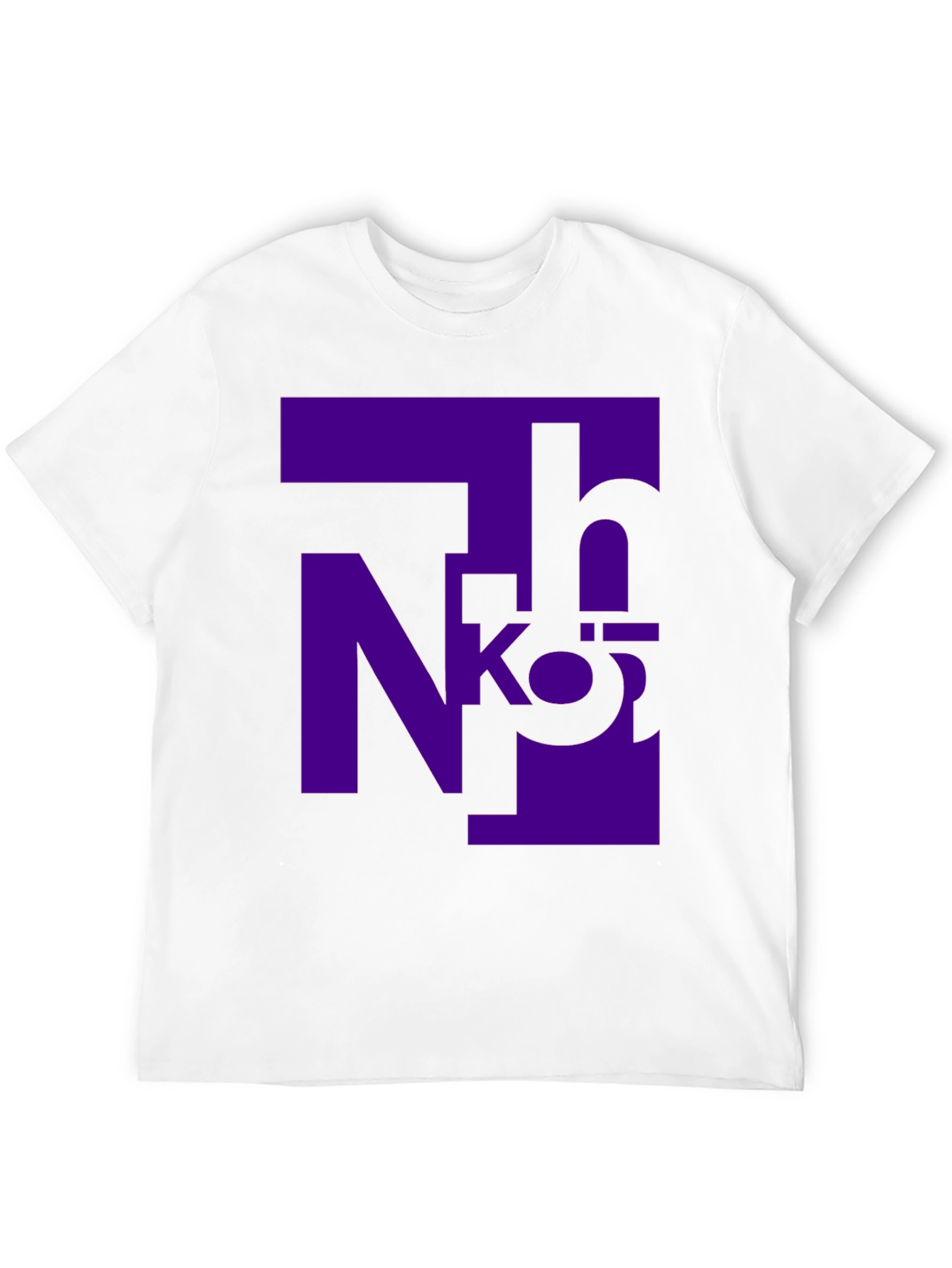 Abstract Purple Design Black T-Shirt