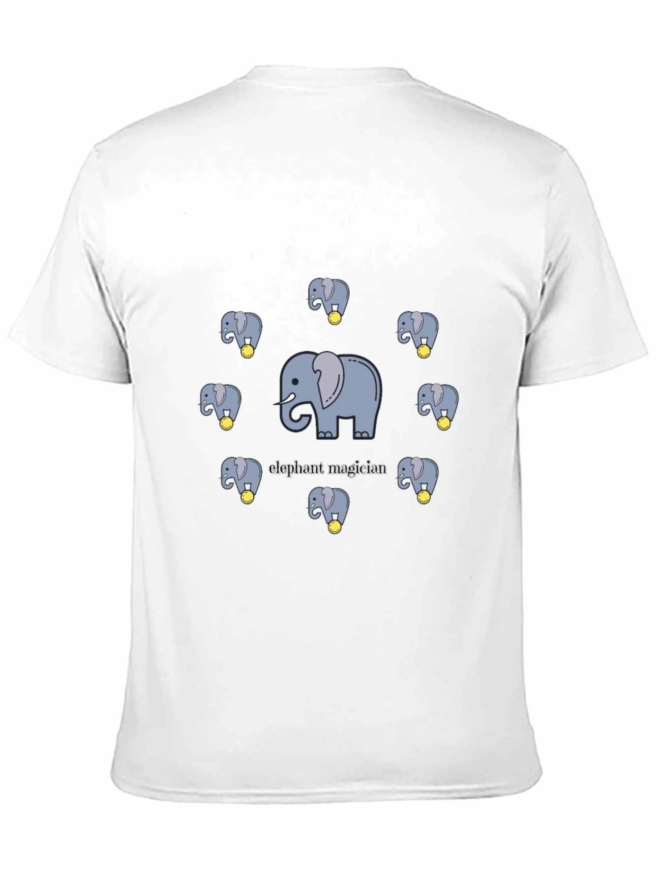 Elephant Magician T-Shirt - Cute Cartoon Design