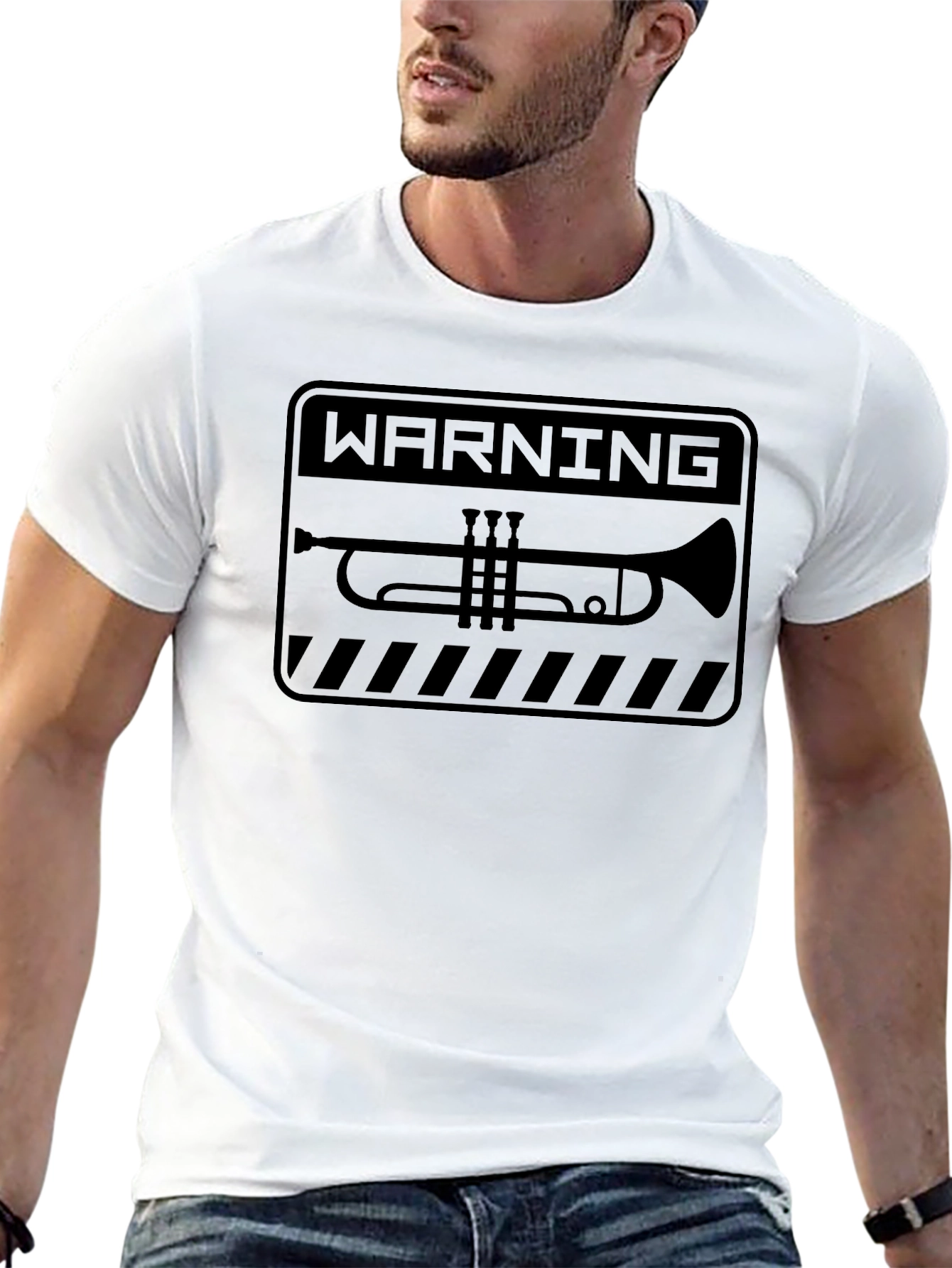 Warning Trumpet Black T-Shirt