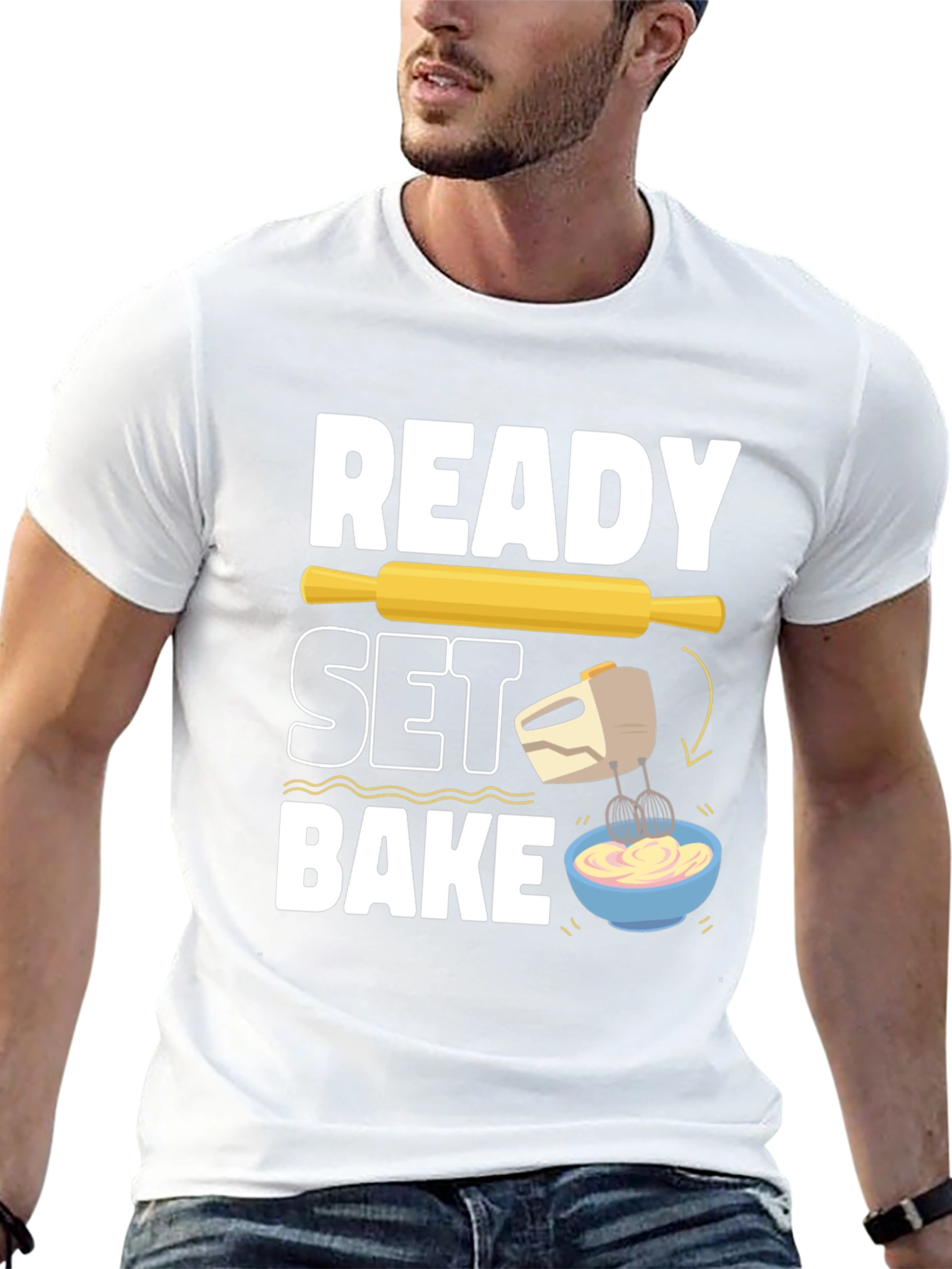 Ready Set Bake T-Shirt - Baking Lover Gift