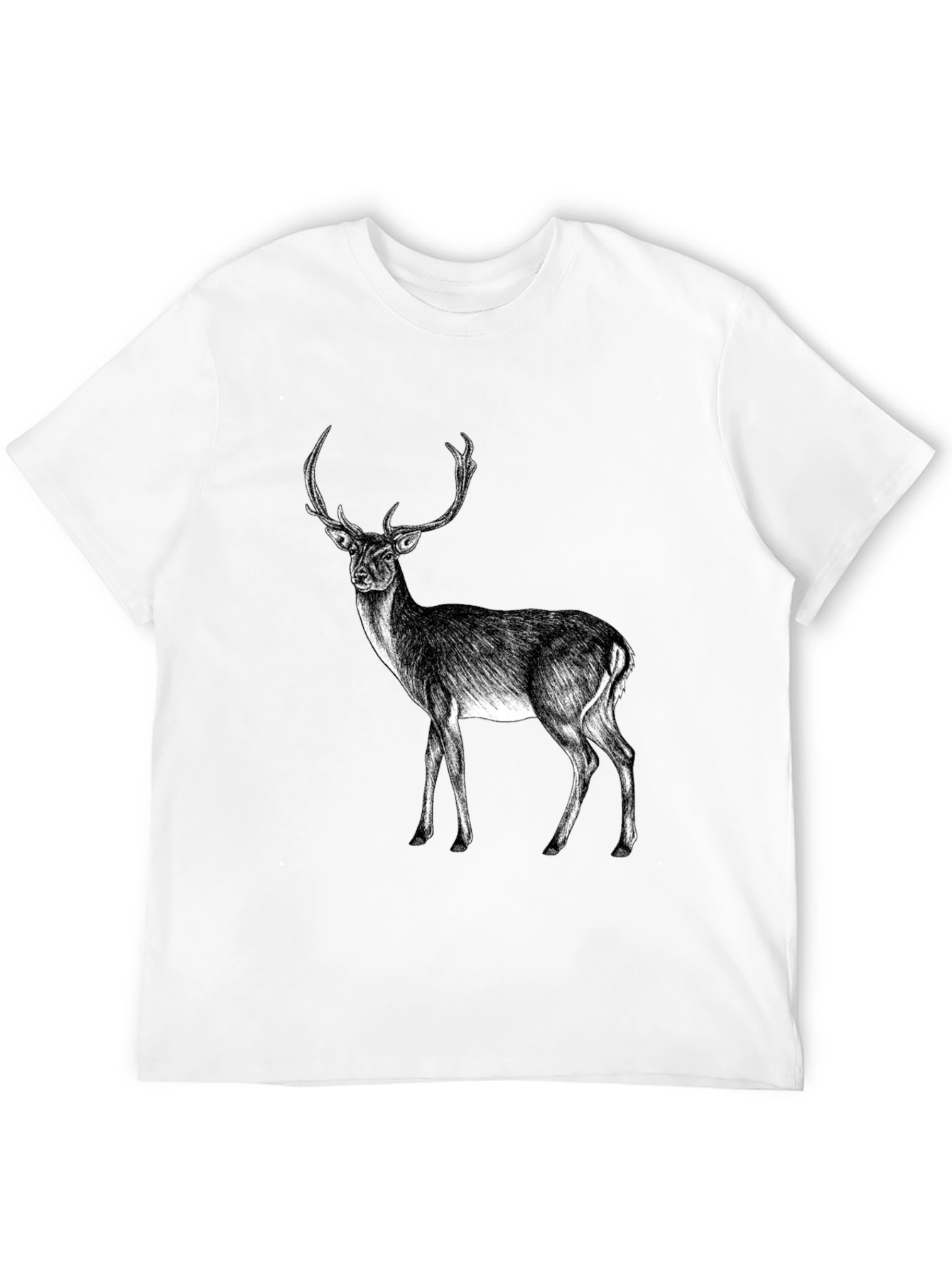 Deer Graphic Black T-Shirt