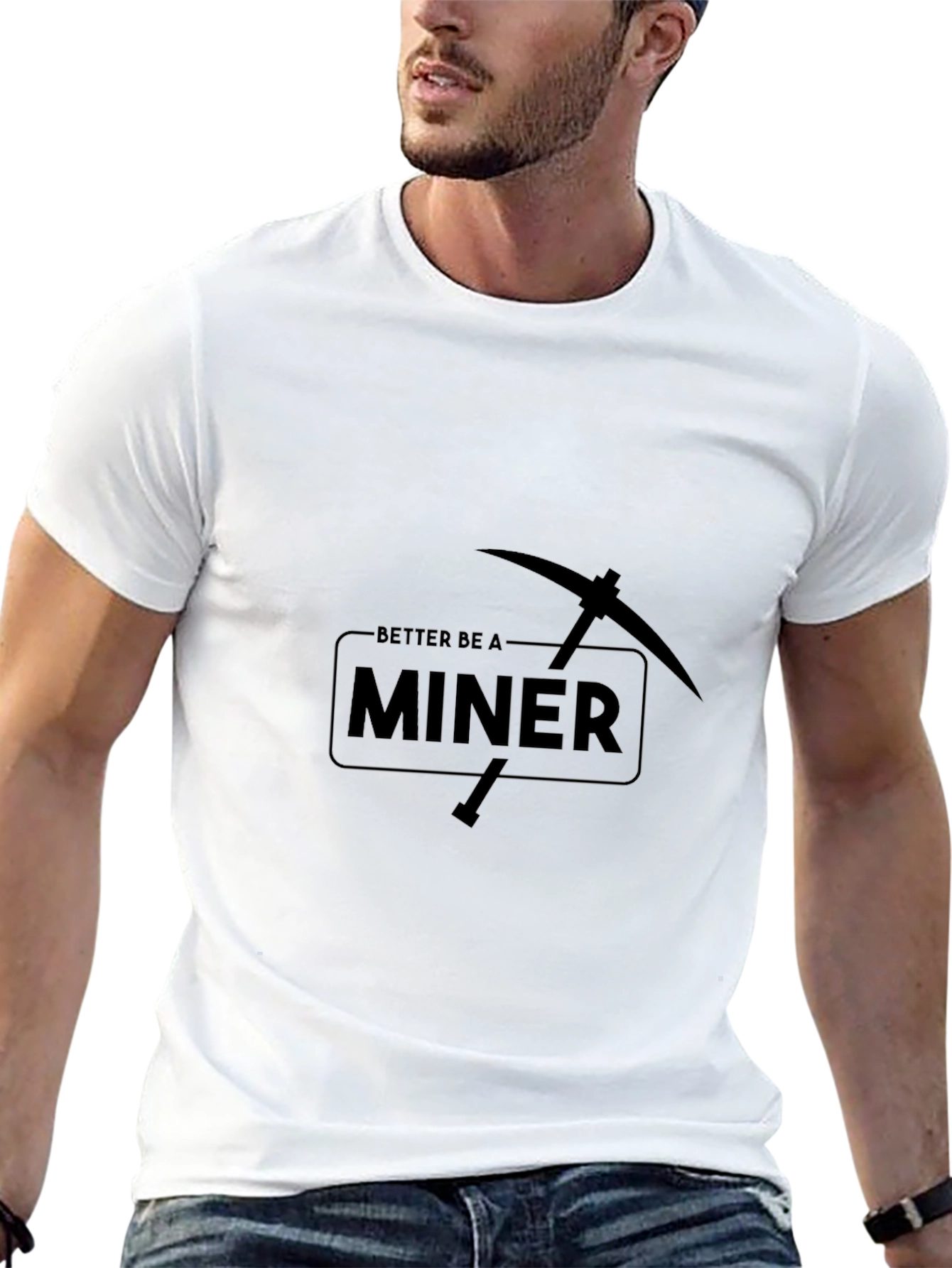 Better Be a Miner Graphic Black T-Shirt