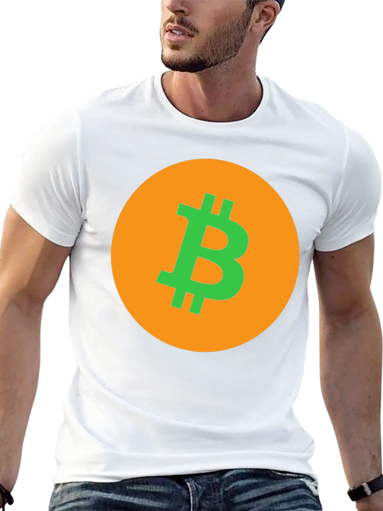 Bitcoin Logo Graphic Tee - Crypto Enthusiast Style