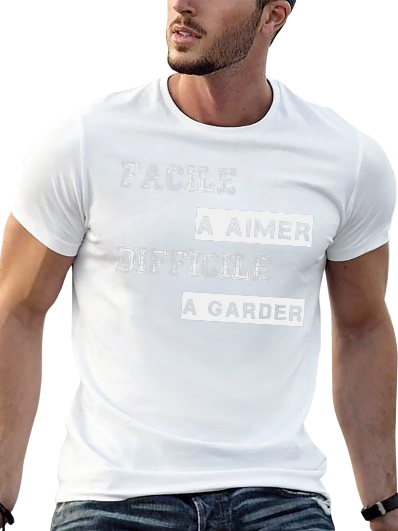 Facile a Aimer T-Shirt - Mens Black Graphic Tee