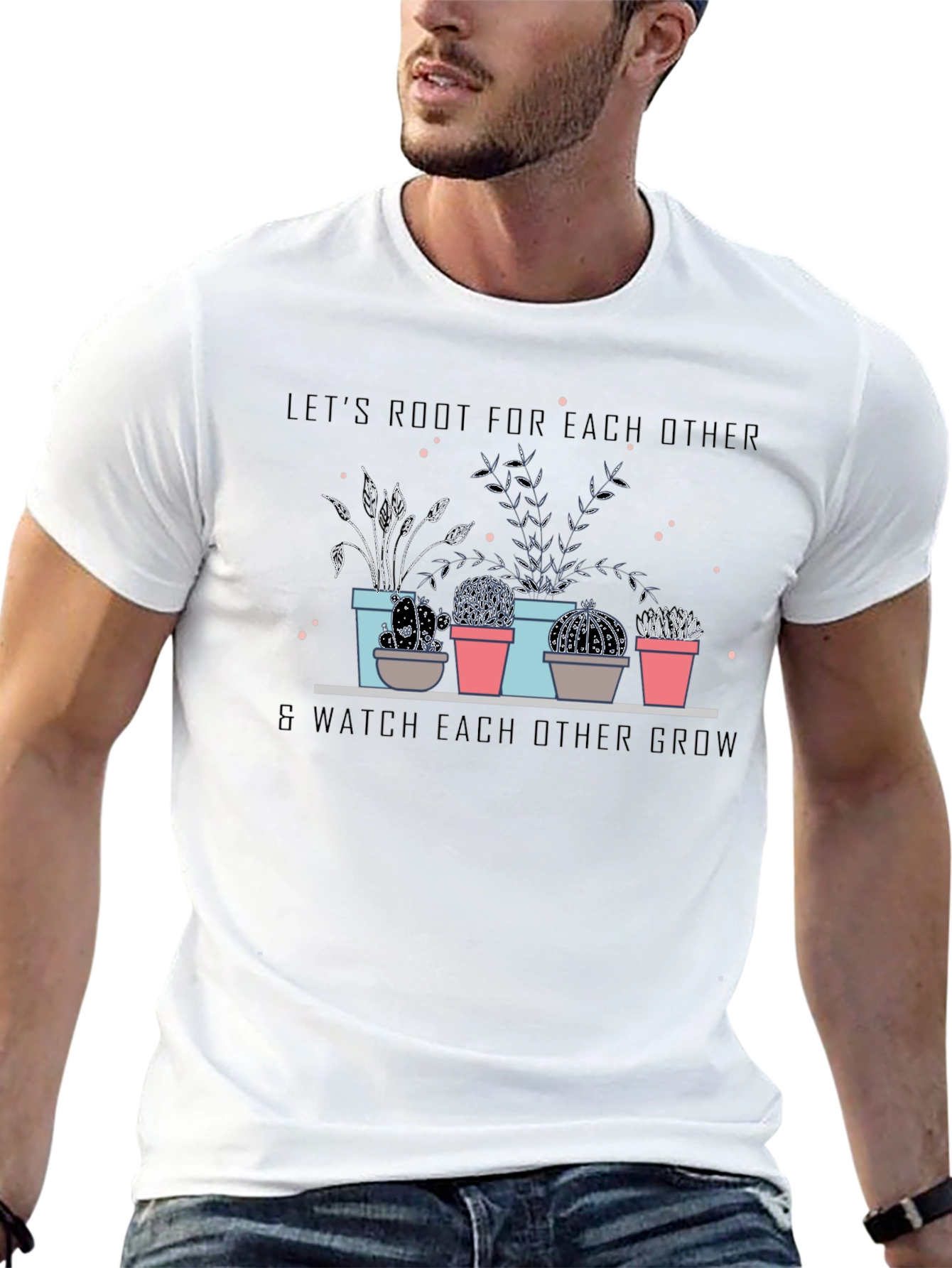 Lets Root For Each Other Black T-Shirt