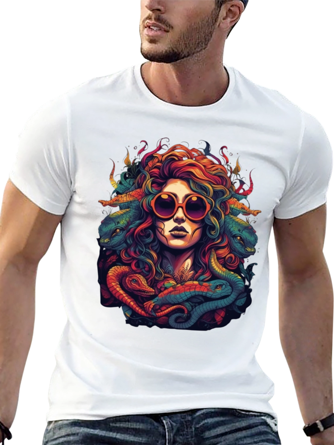 Medusa Graphic Tee - Retro Style