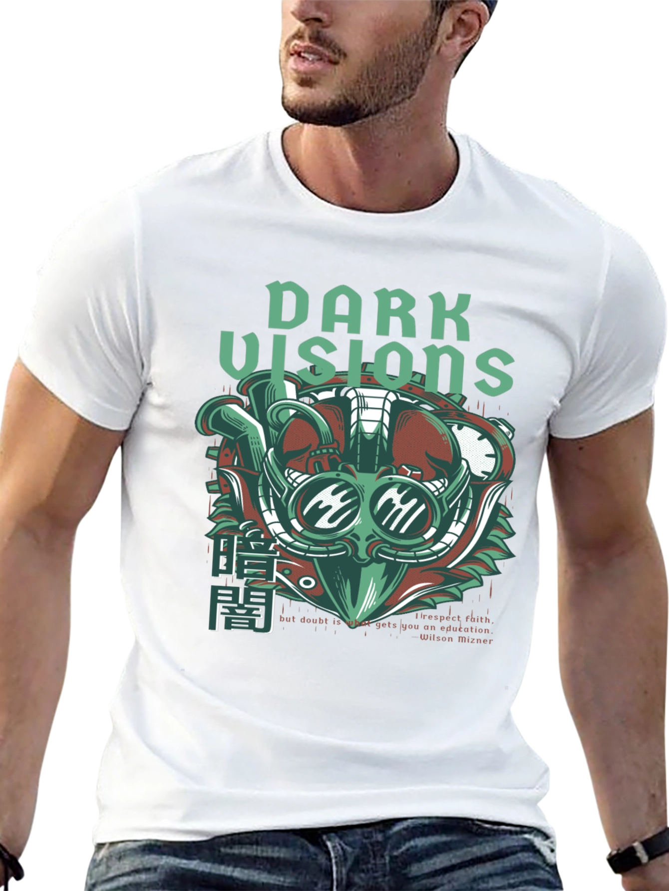 Dark Visions Graphic Print Mens T-Shirt