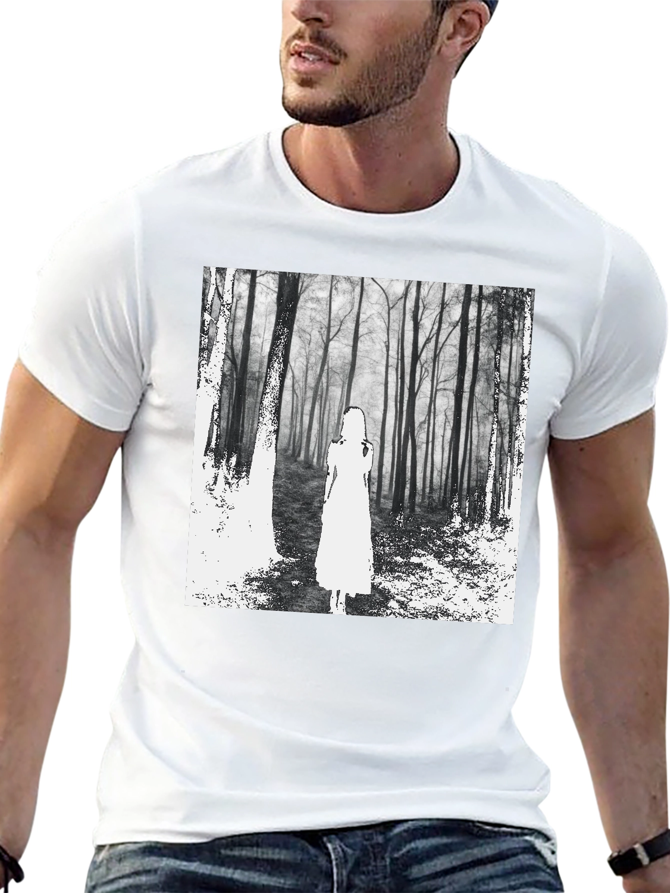Mystic Forest Graphic Tee - Black Unisex T-Shirt