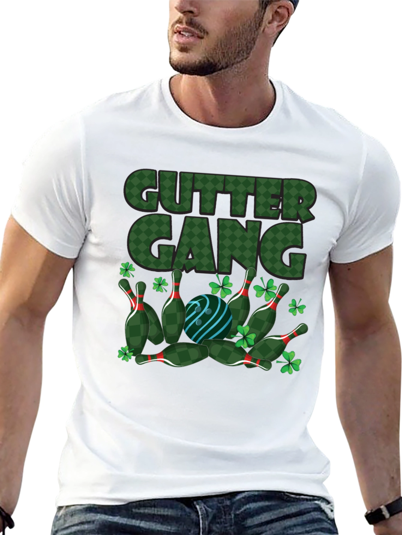 Gutter Gang St. Patricks Day Bowling T-Shirt