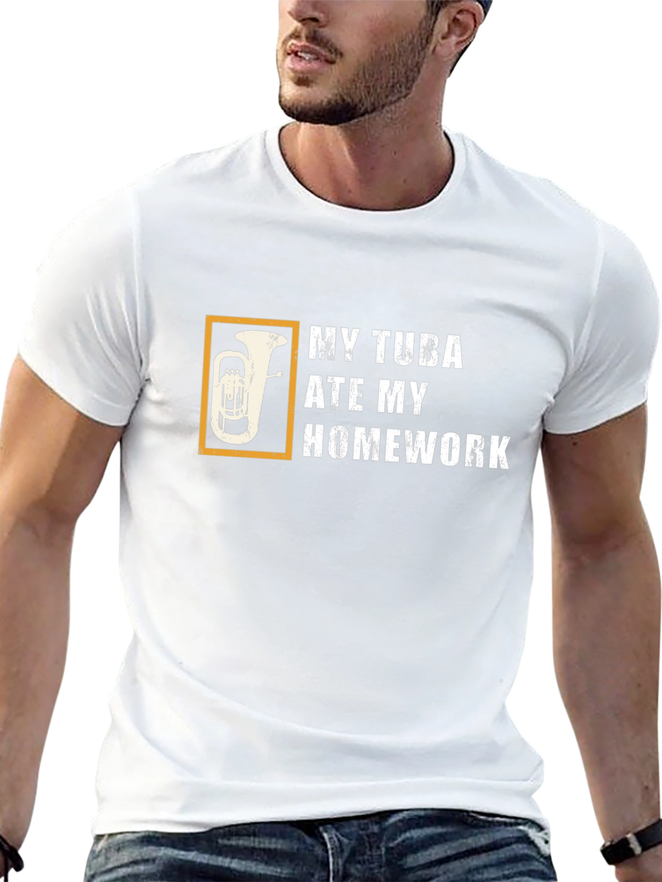 My Tuba Ate My Homework Black T-Shirt