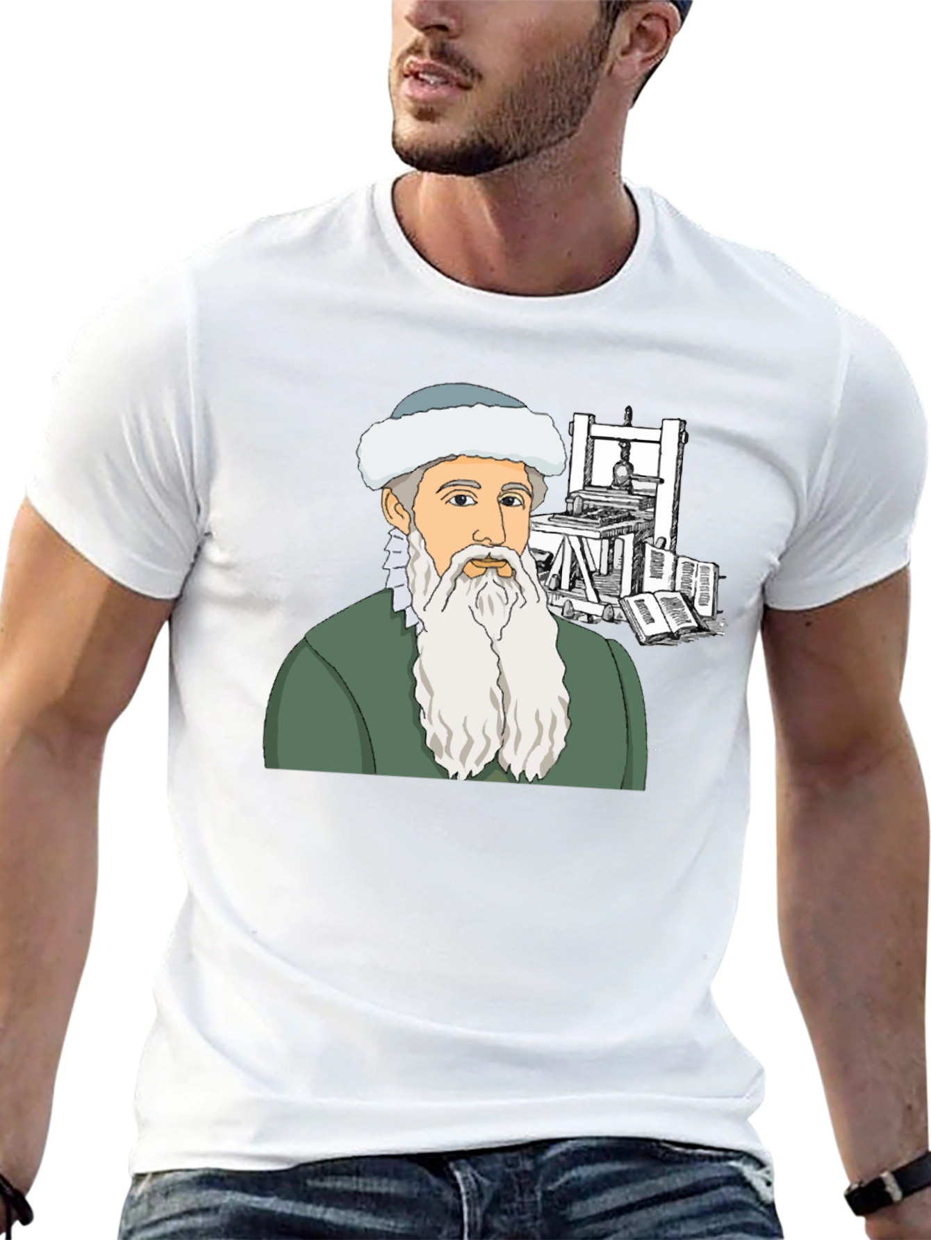 Gutenberg T-Shirt: Printing Press History Tee