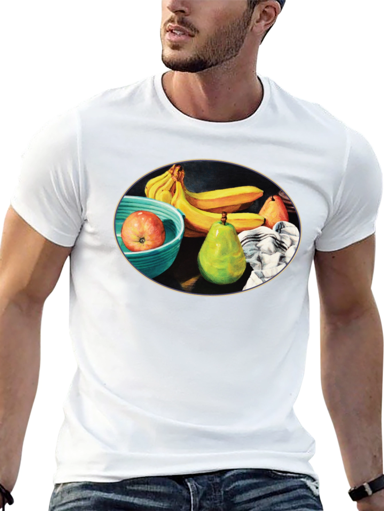 Fruit Still Life Black T-Shirt