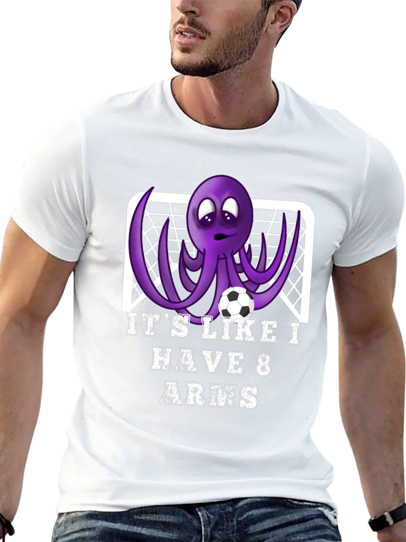 Soccer Octopus Graphic Tee - 8 Arms Goalie