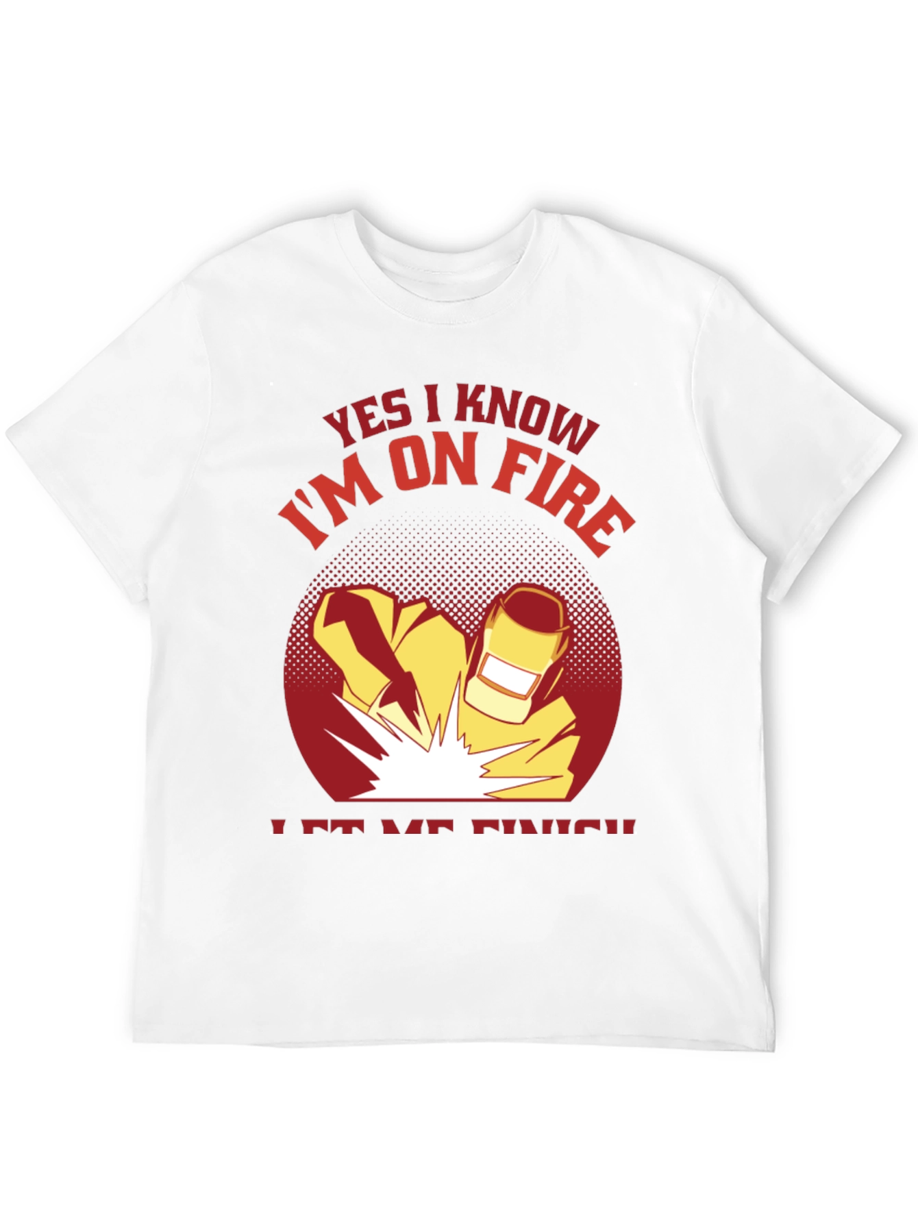 Welder On Fire Black T-Shirt