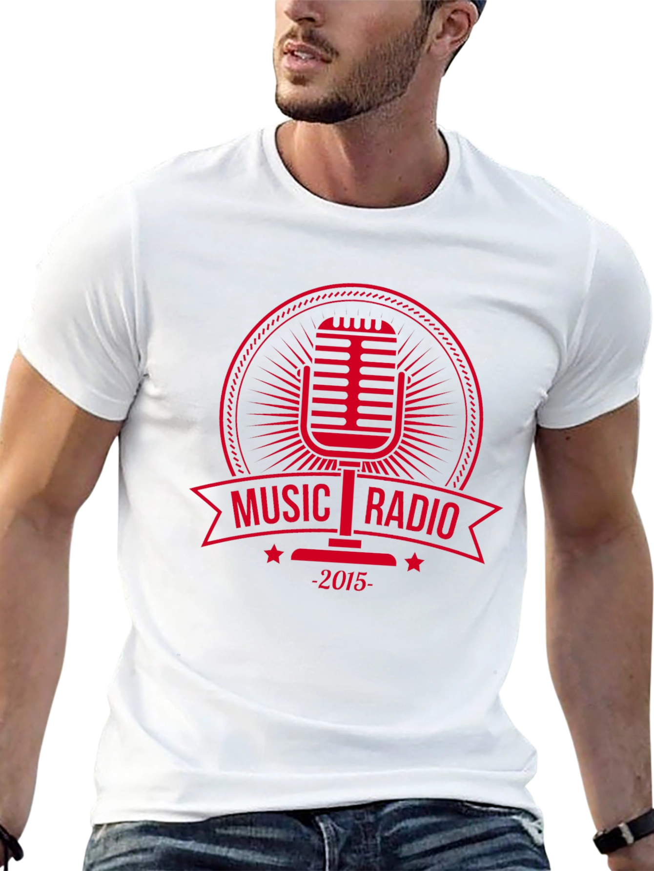 Music Radio Microphone Graphic T-Shirt