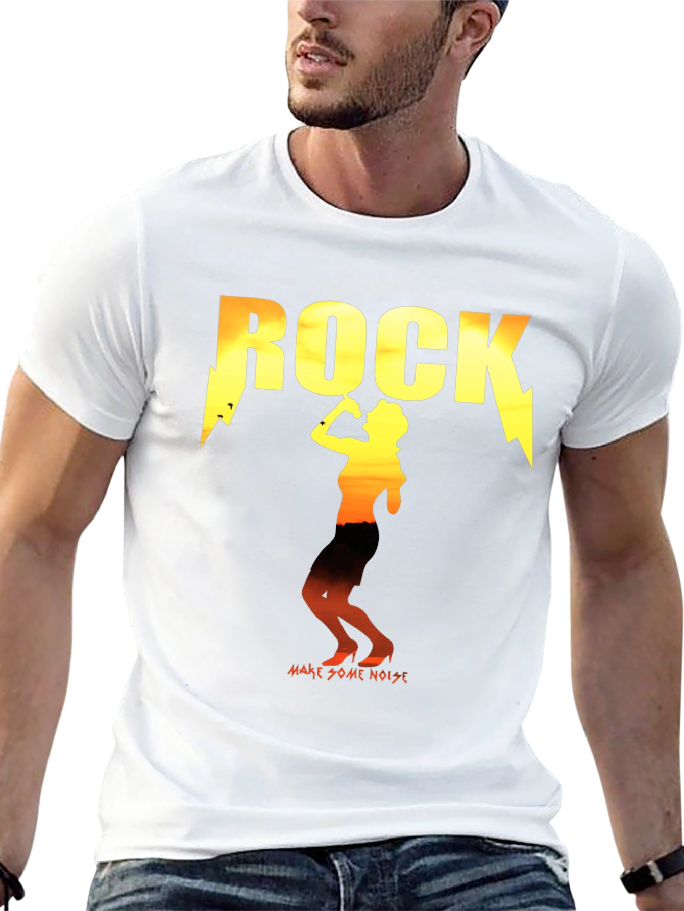 Rock Music Graphic Tee - Make Some Noise