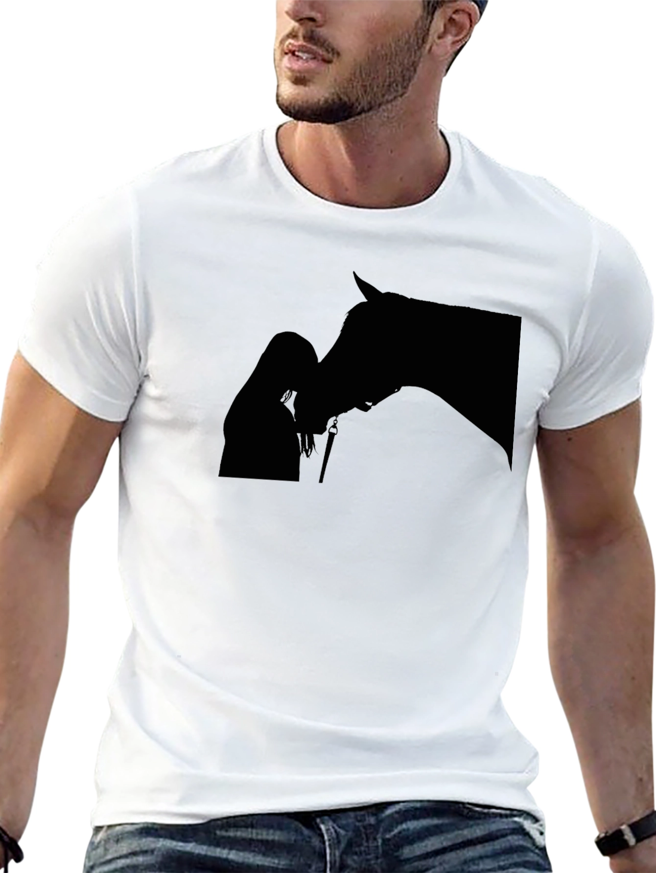 Equestrian Silhouette Black T-Shirt