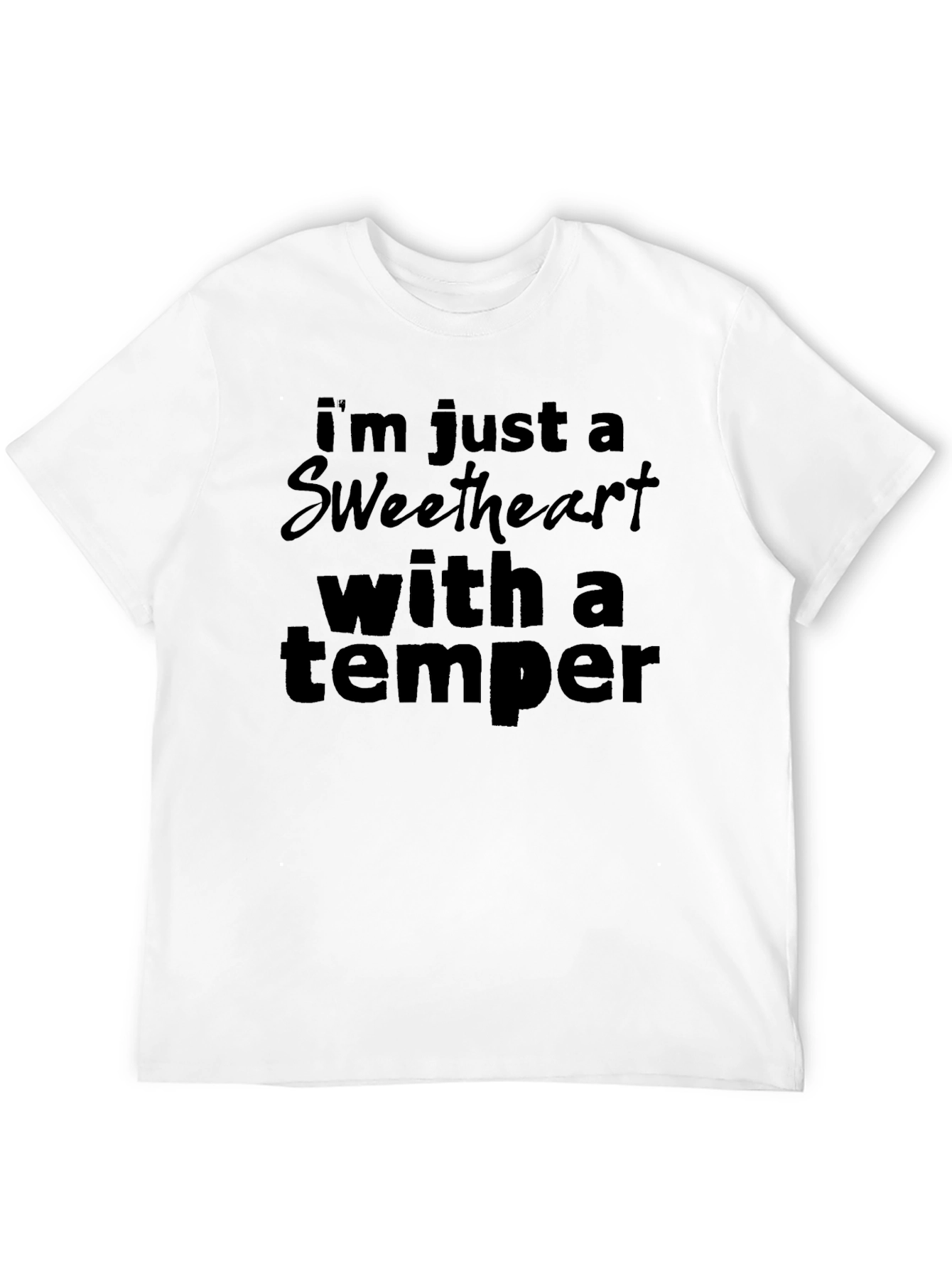 Sweetheart with a Temper Black Graphic Tee