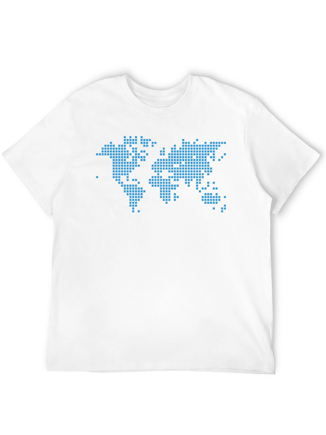 Pixel World Map Graphic T-Shirt