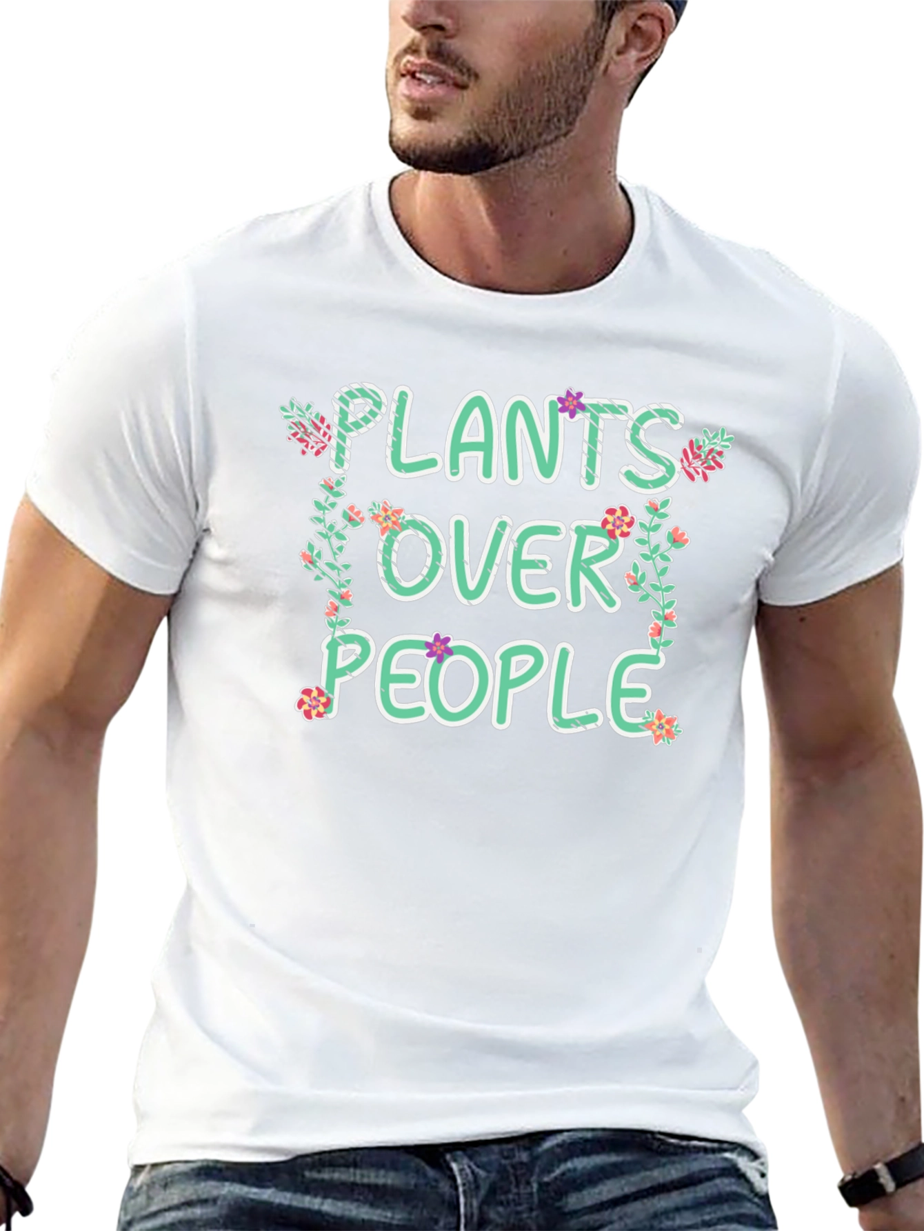 Plants Over People Graphic Tee - Nature Lover Shirt
