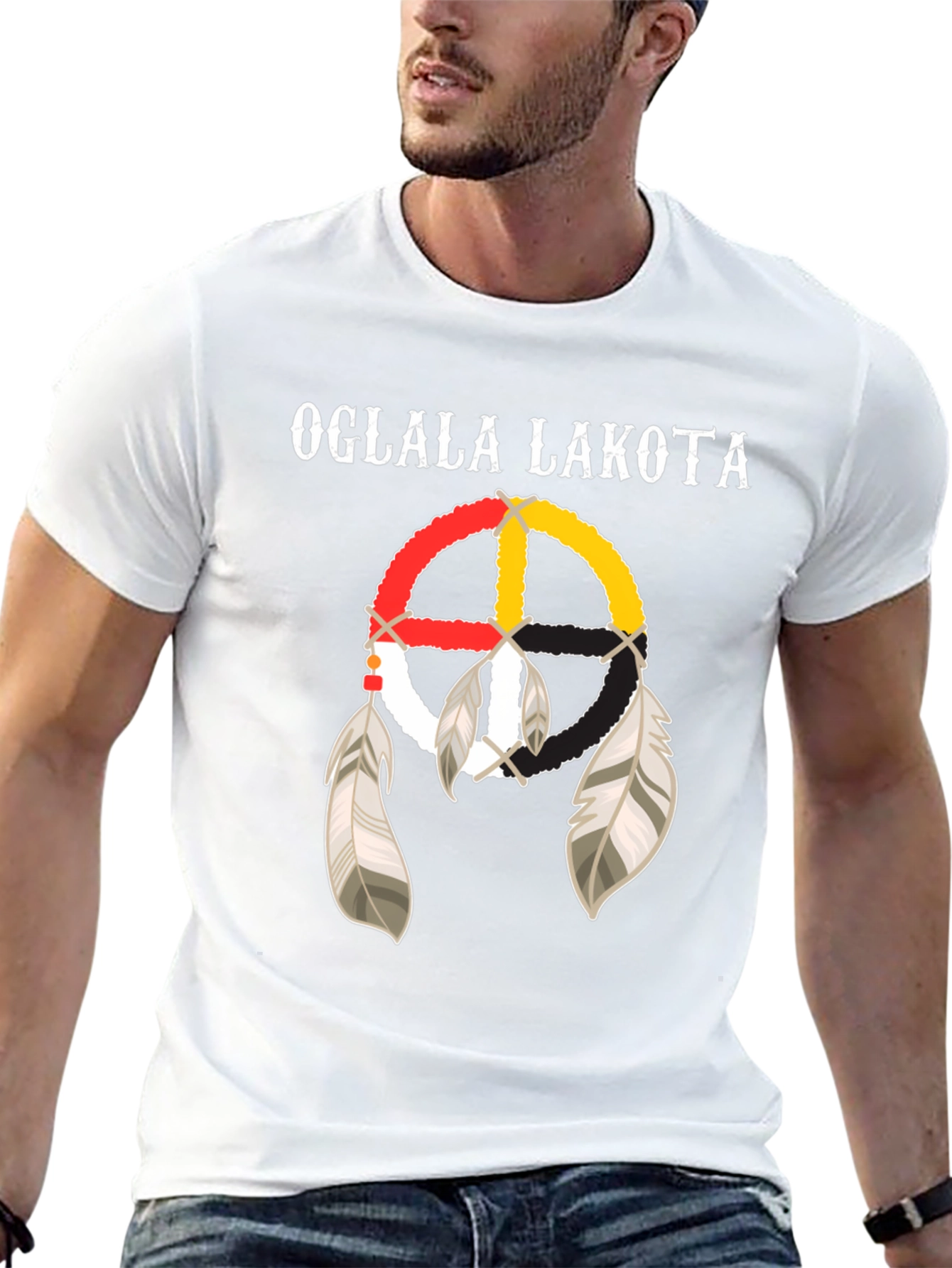 Oglala Lakota Dreamcatcher T-Shirt - Native American Pride