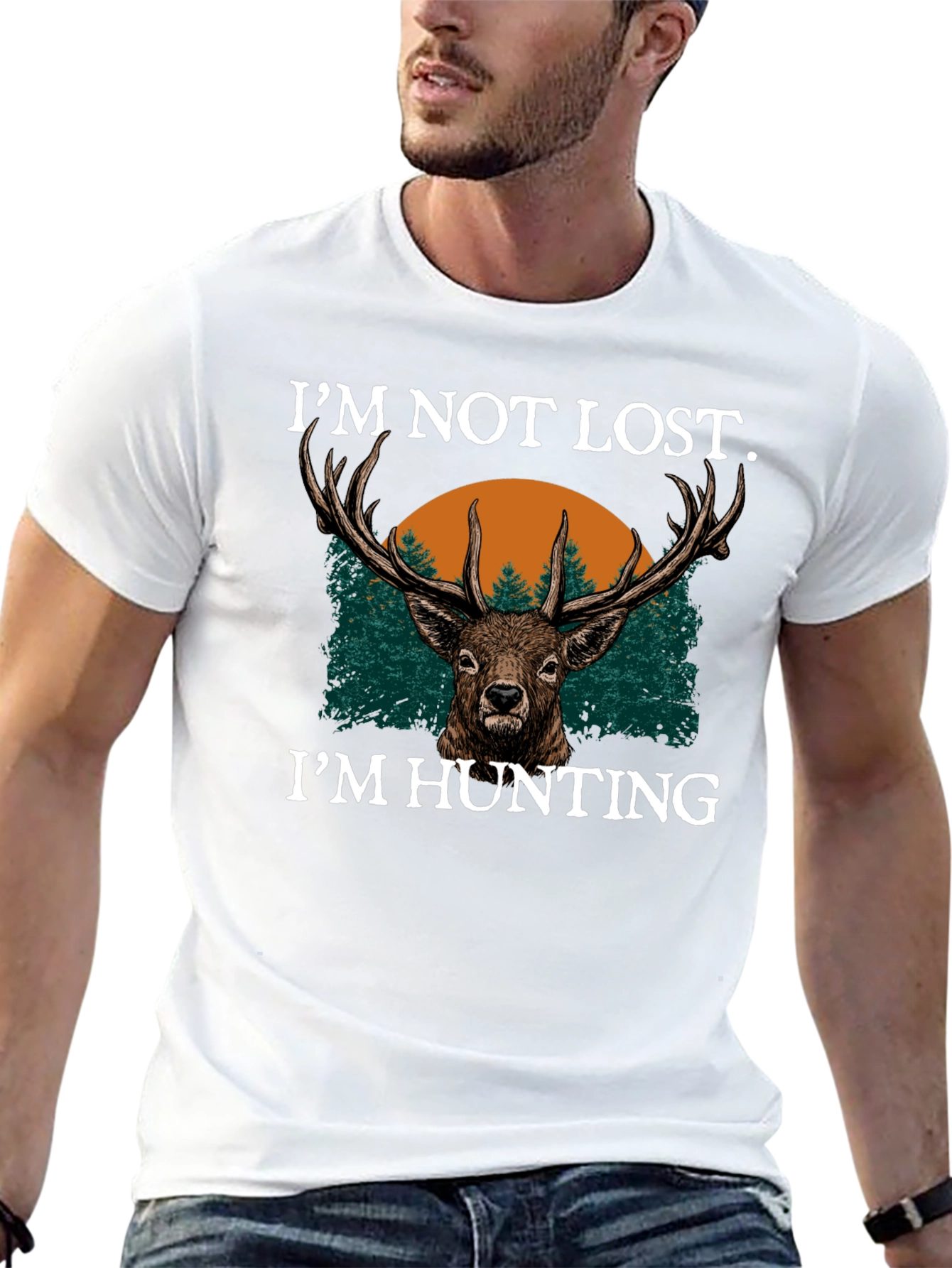 Im Not Lost Im Hunting Graphic Tee