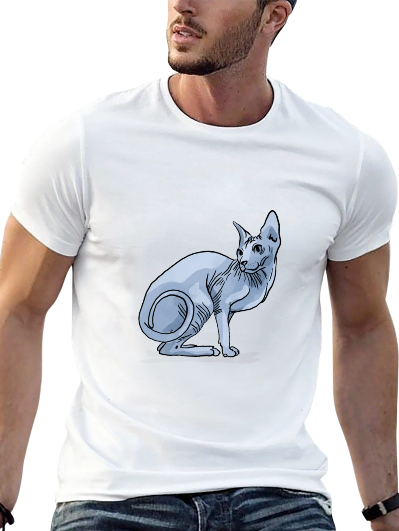 Sphynx Cat Graphic T-Shirt