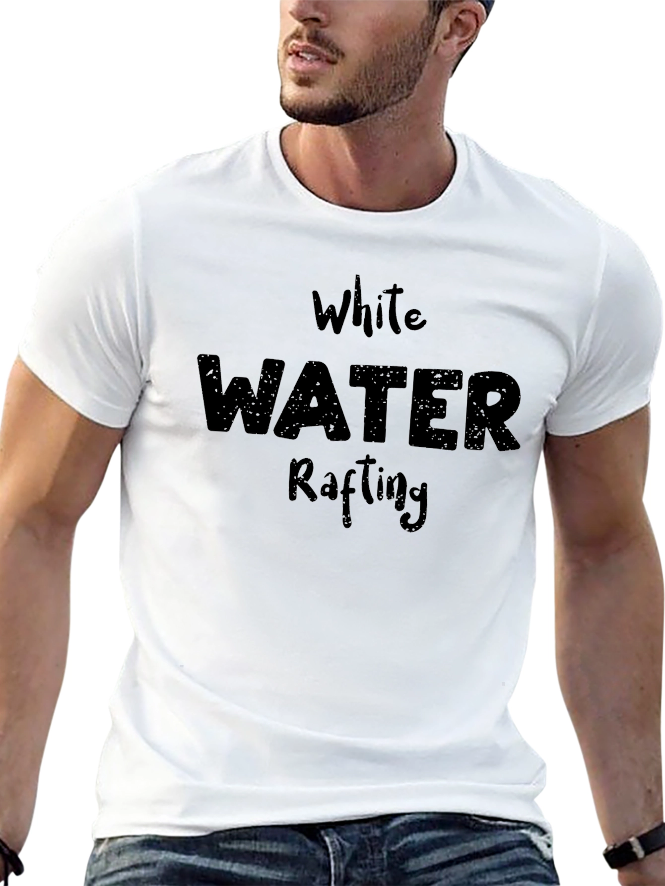 White Water Rafting Graphic Tee Shirt for Men