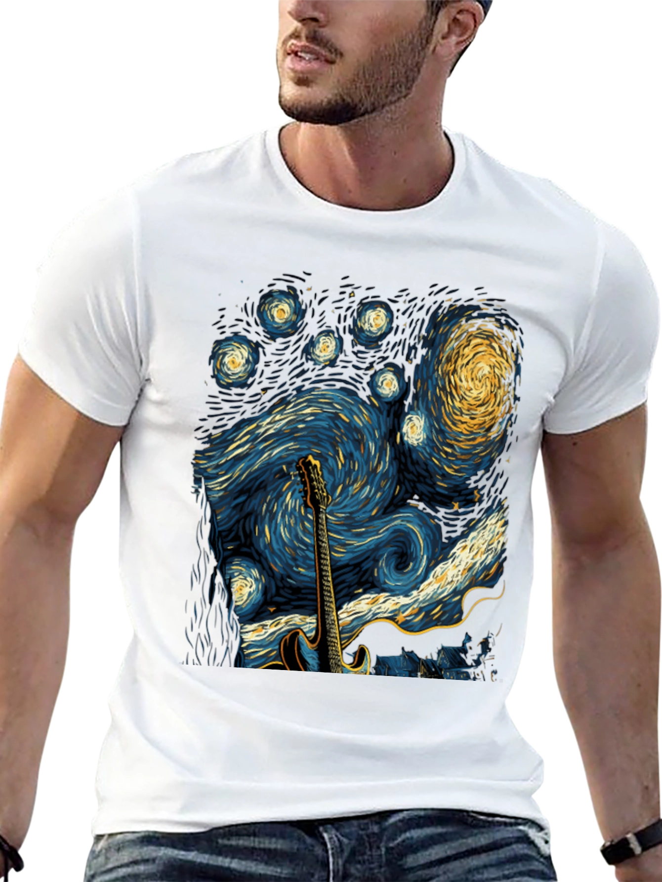 Starry Night Guitar T-Shirt