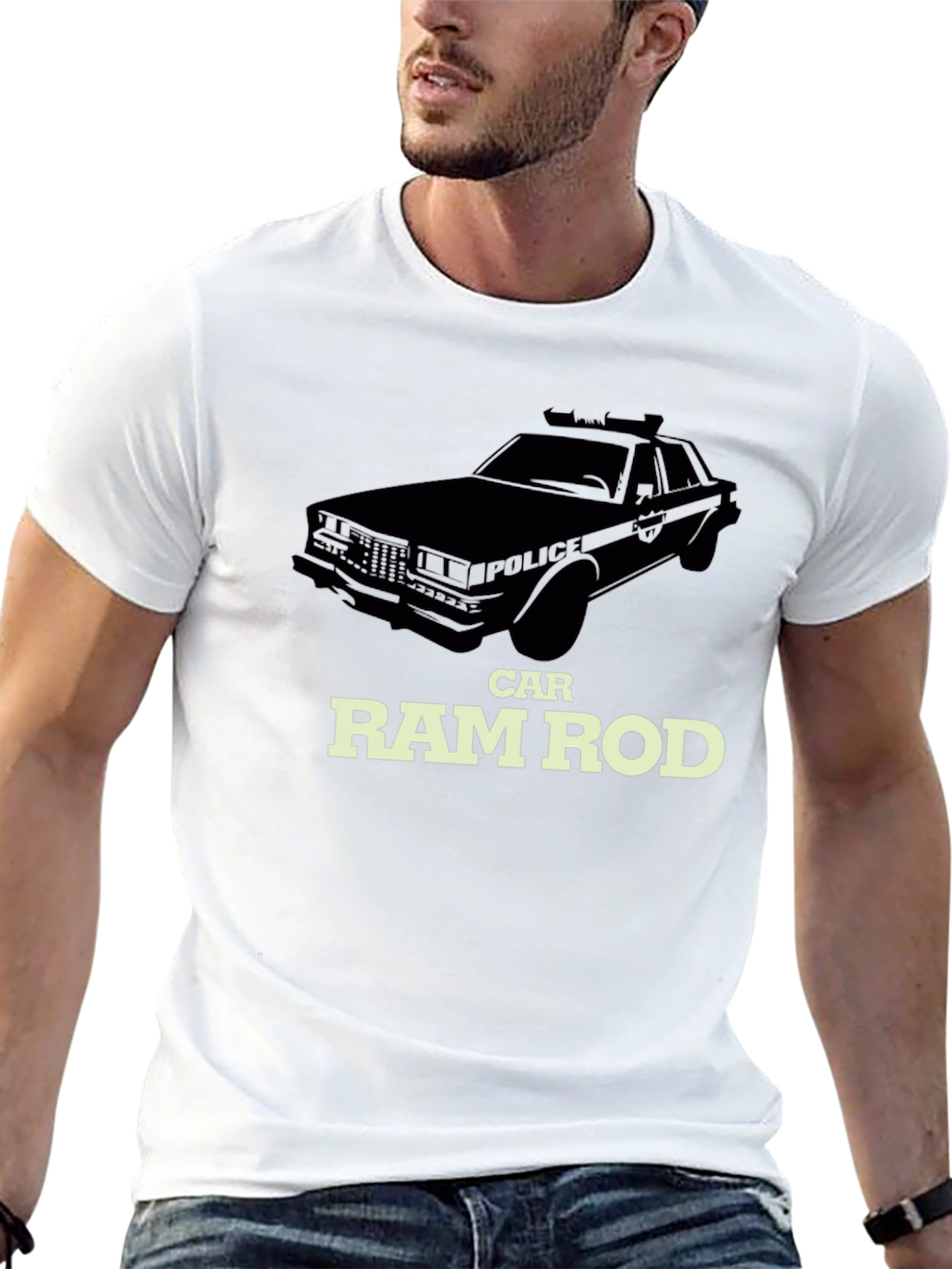 Car RamRod T-Shirt - Black Cotton Tee
